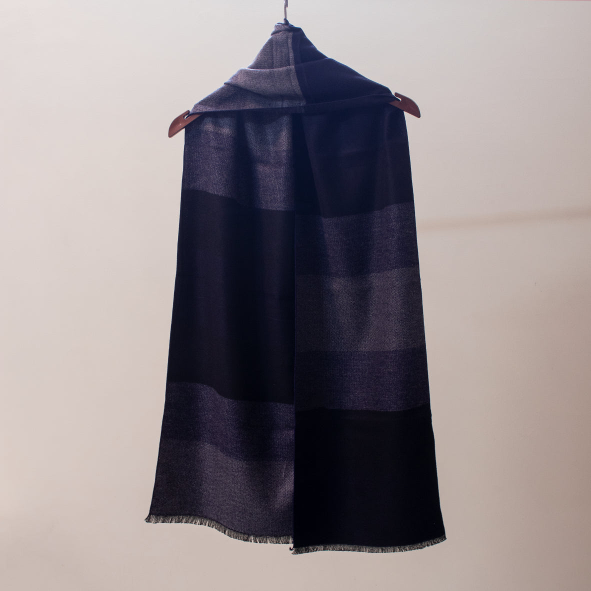 Men Printed Black Muffler