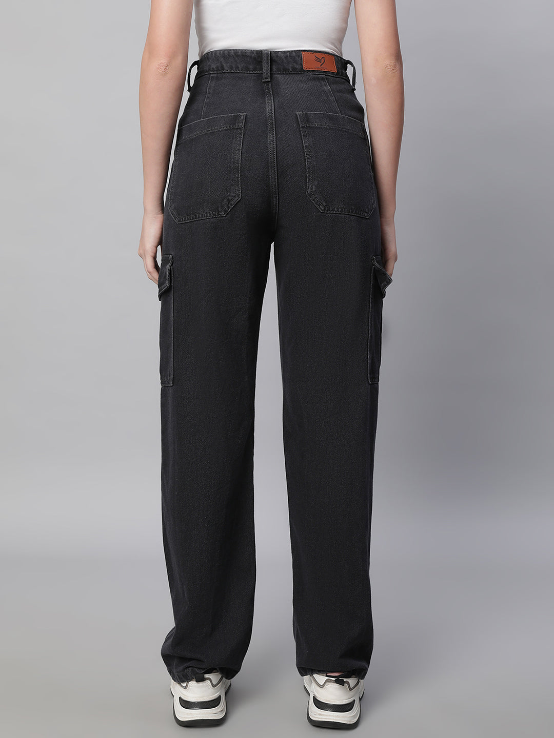 Women Iron Grey Regular-Fit Stretchable Jeans - Global Republic