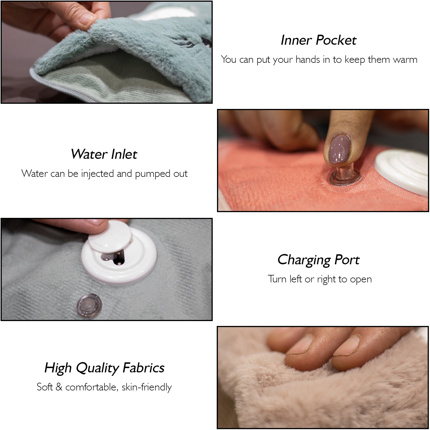 Electric Water Heating Pad (220V) for Pain Relief with Charger