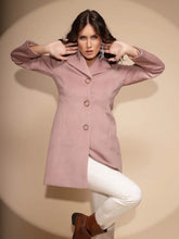 Women's Solid Collared Neck Pink Blazer