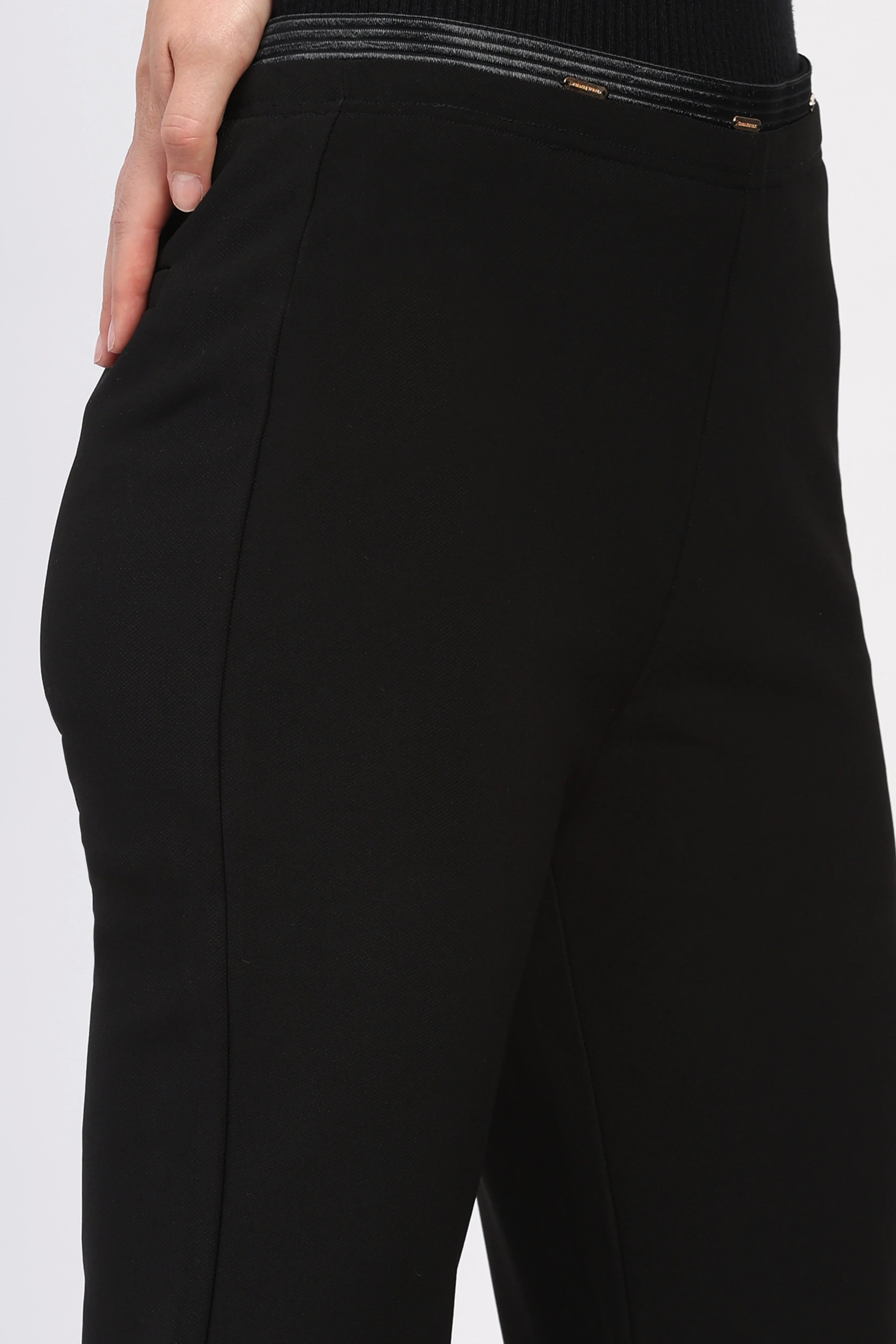 Black Bootcut Jegging Trousers