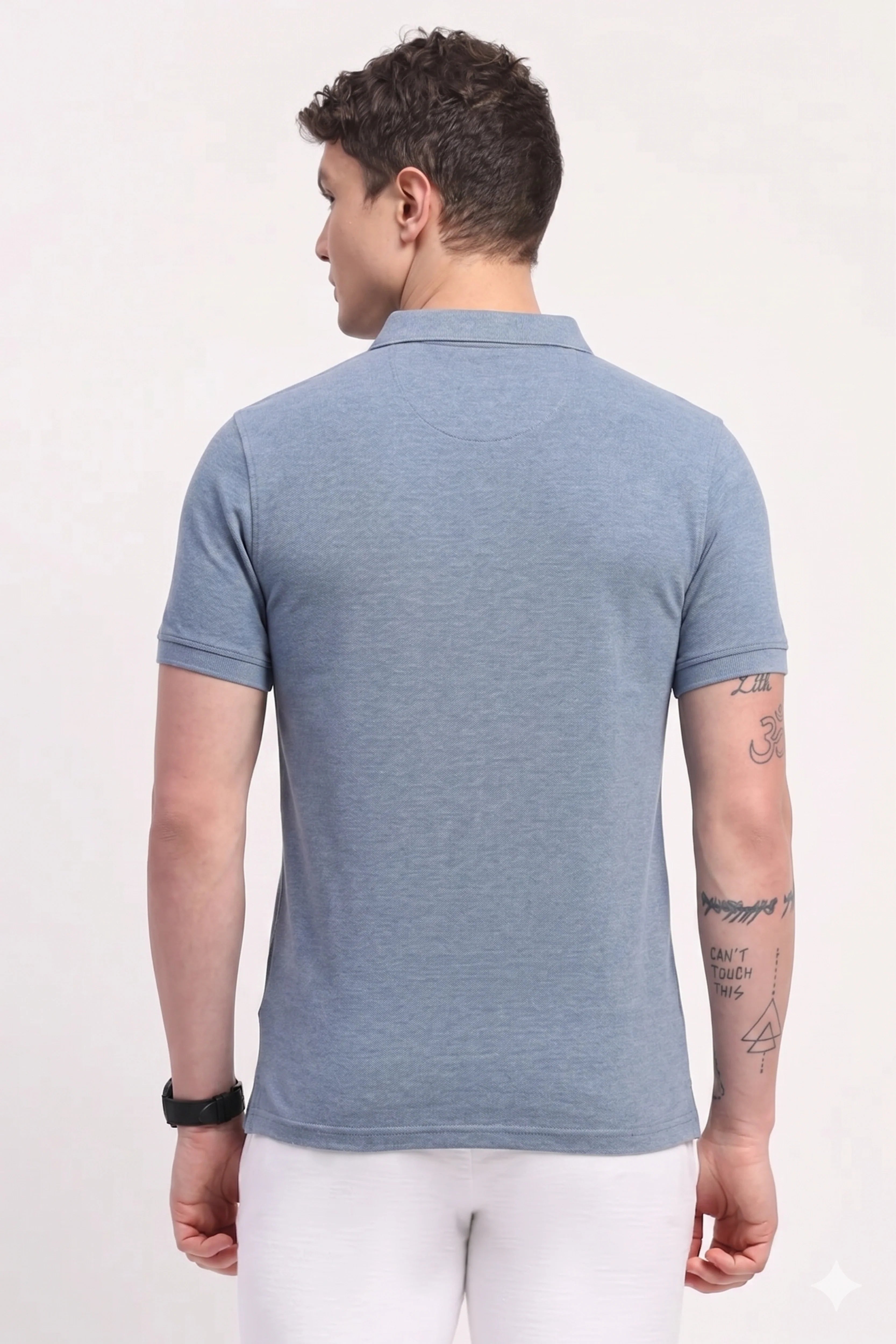 Light Blue Collar T-Shirt-Global Republic