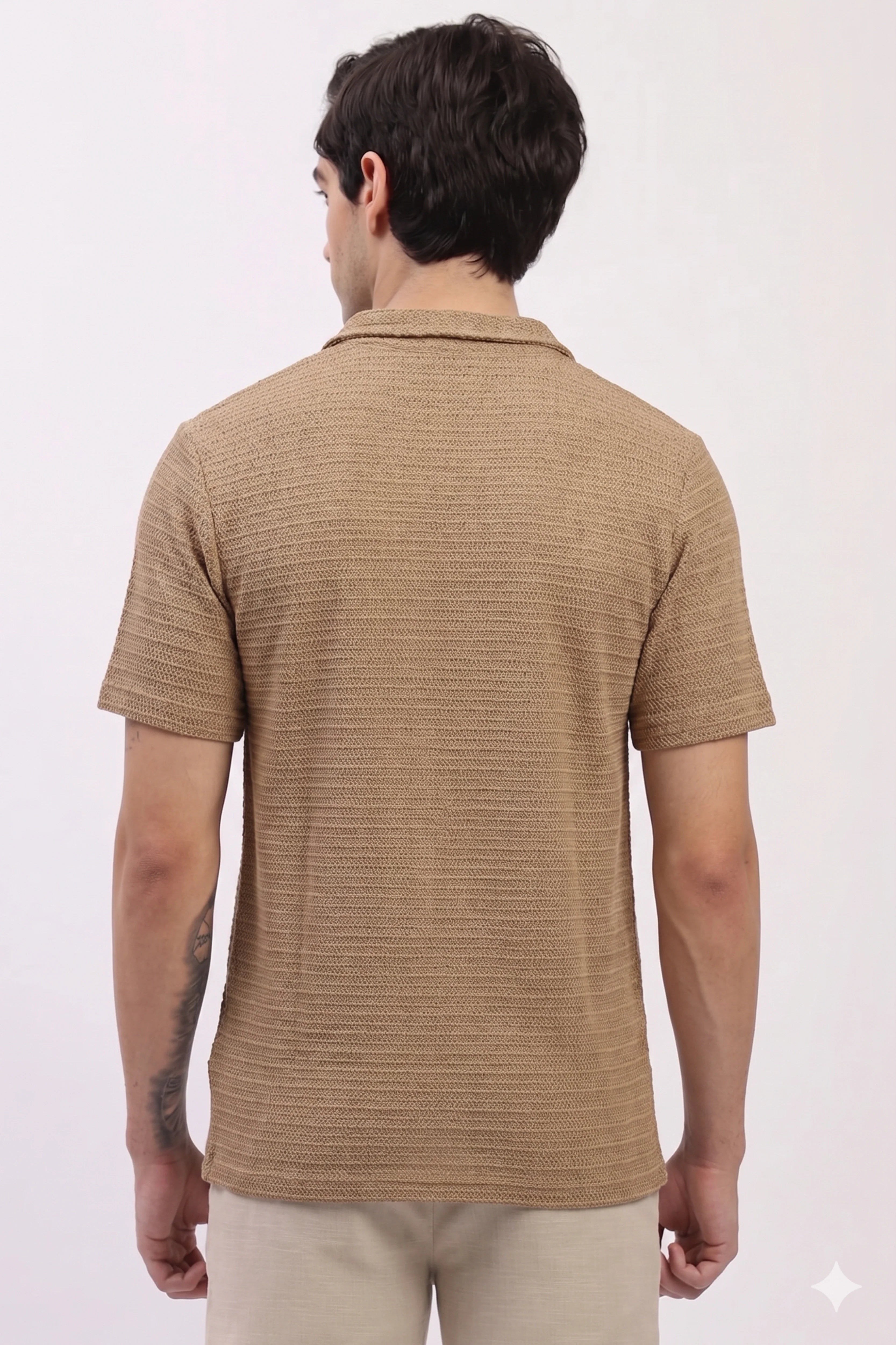 Brown Woven Casual Shirt-Global Republic
