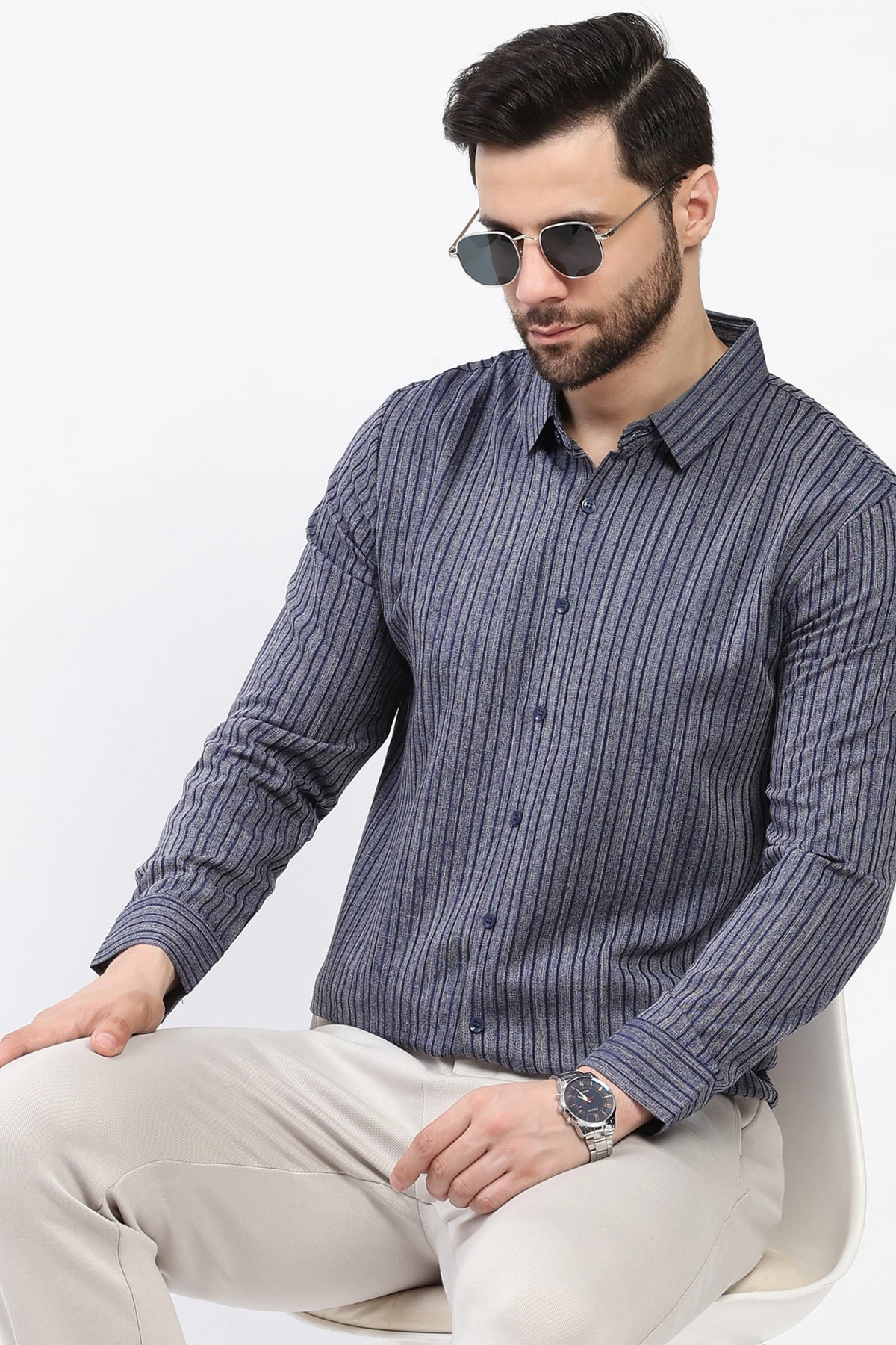 Blue Striped Shirt