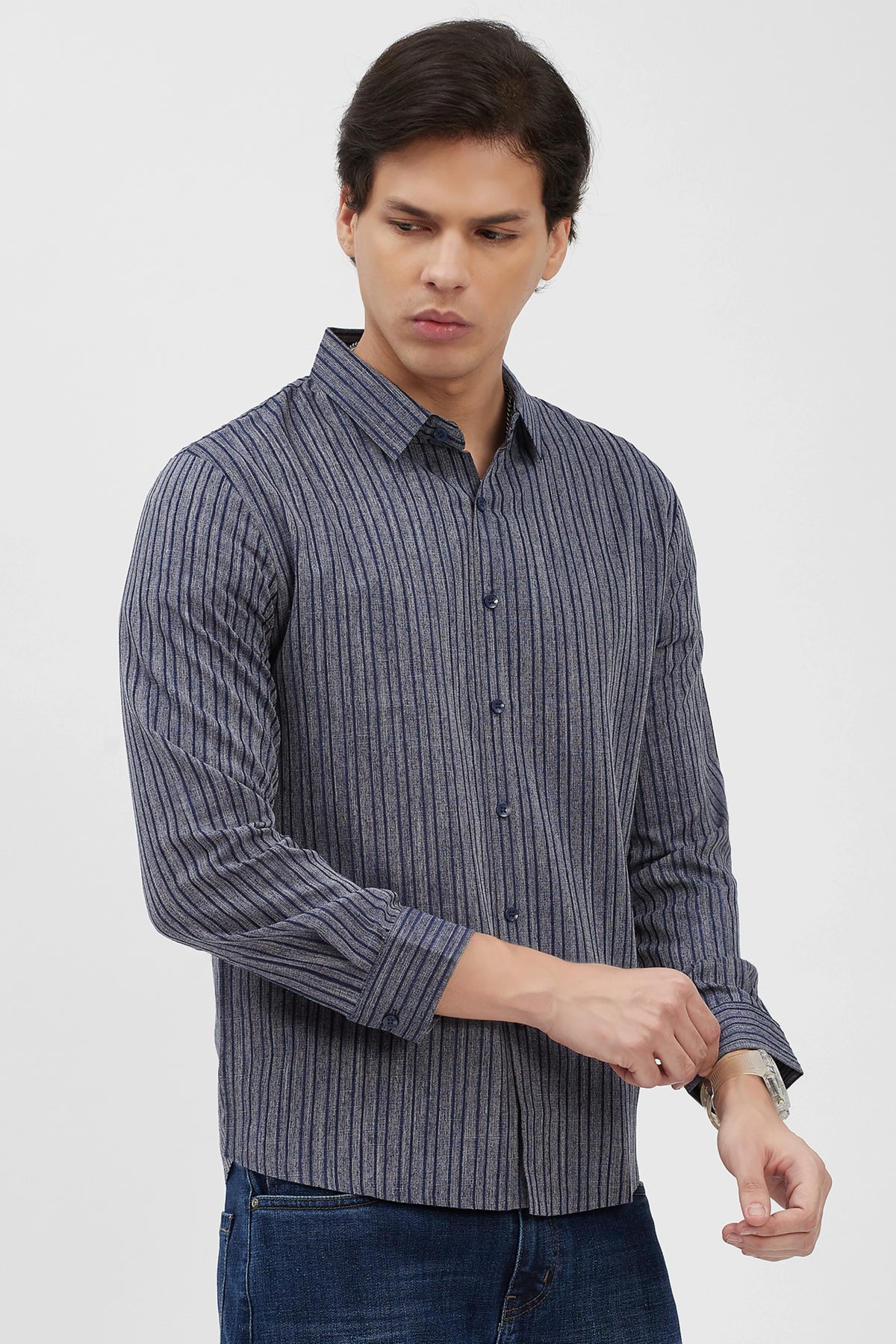 Blue Striped Shirt-Global Republic