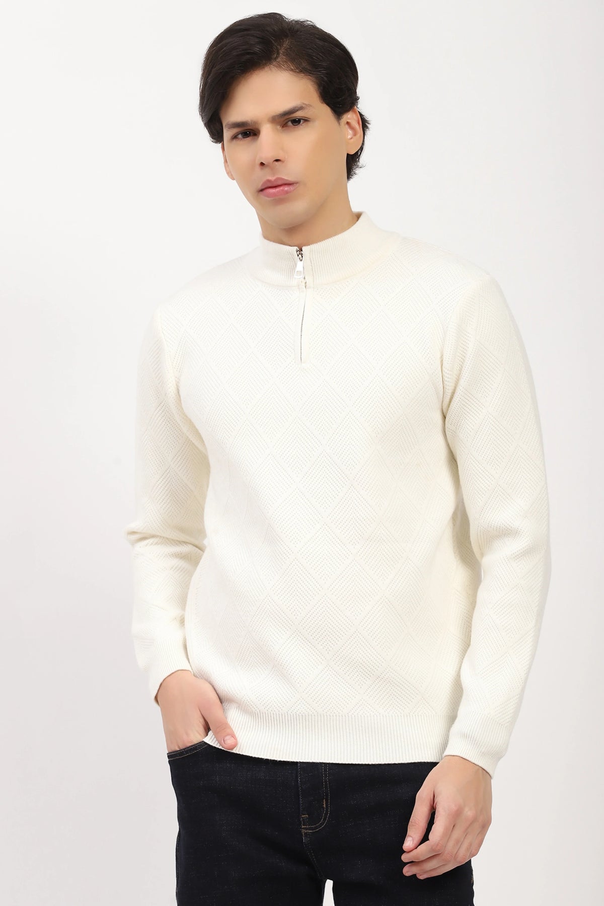 Off-White Self-Design High-Neck Pullover-Global Republic