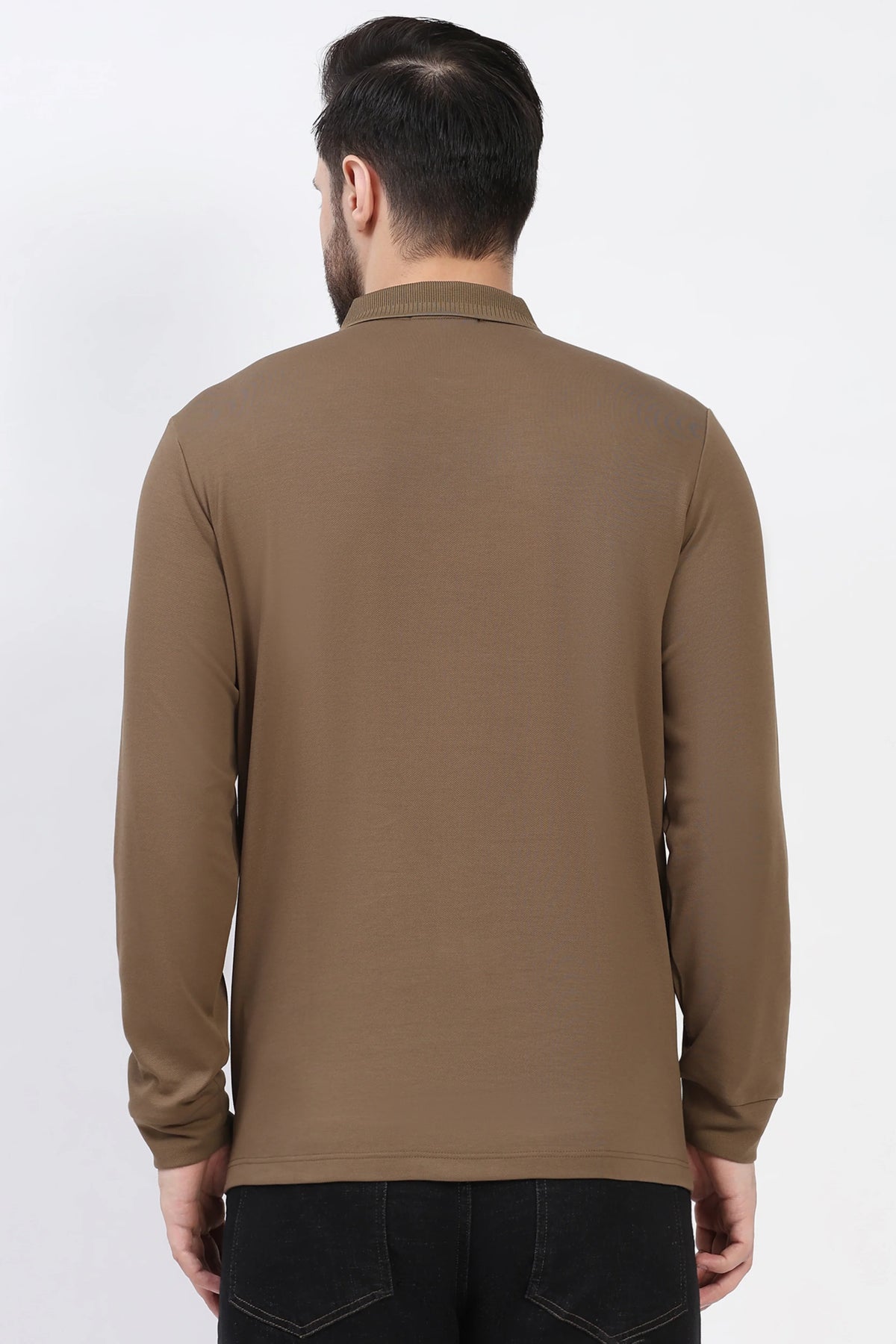 Brown Fleece-Lined Winter T-Shirt-Global Republic
