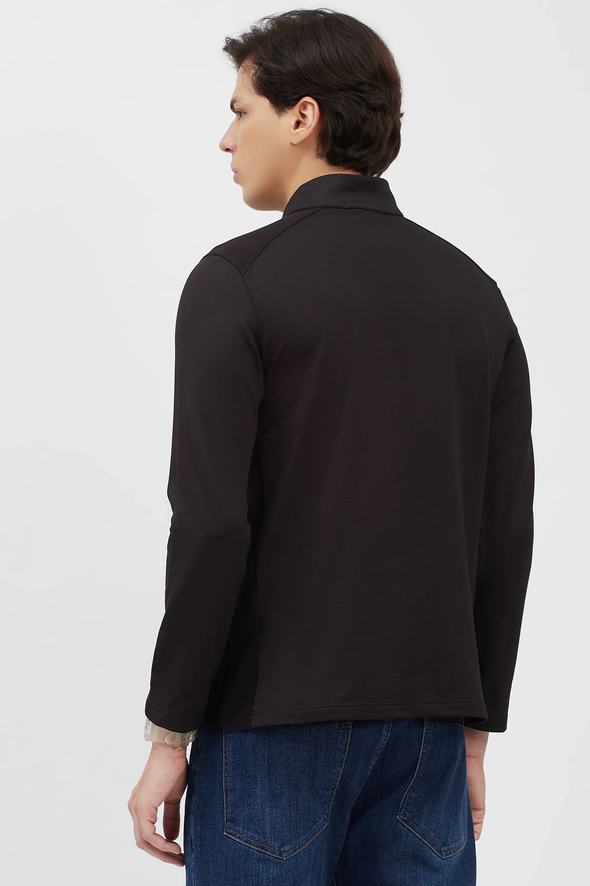 Black Fleece-Lined Winter T-Shirt-Global Republic