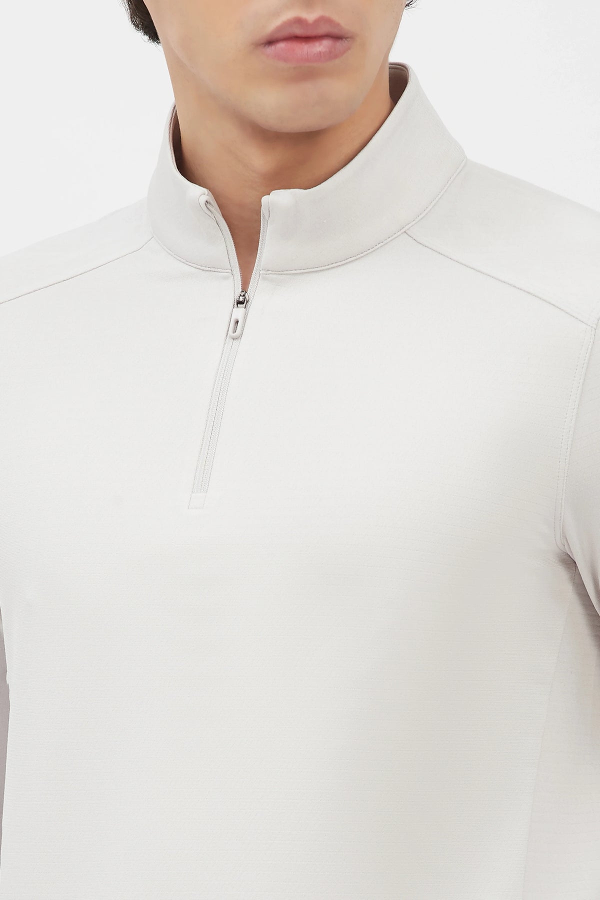 Light Grey Fleece-Lined Winter T-Shirt-Global Republic