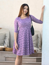 Lace Floral Fit & Flare Dress