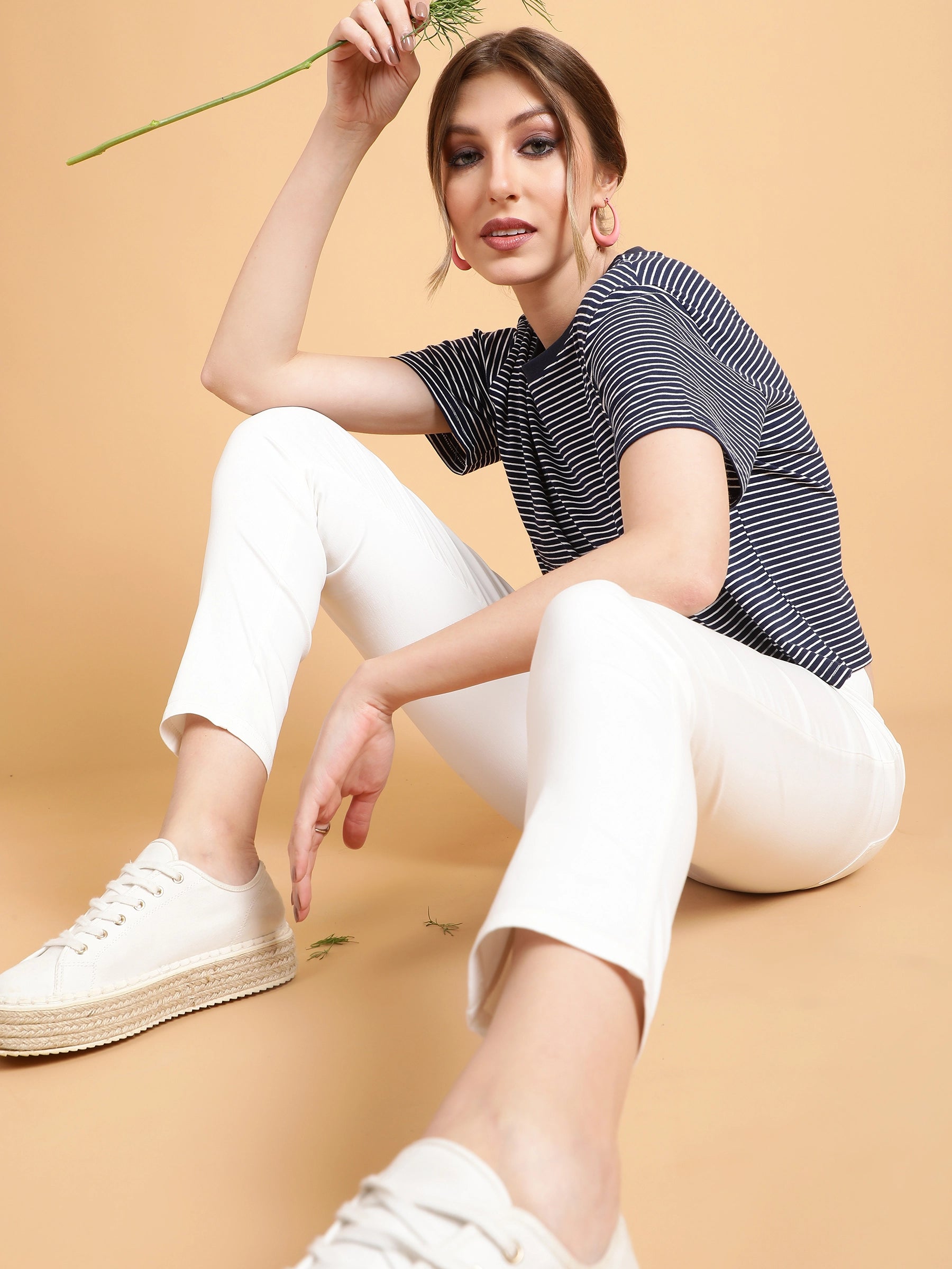 Loose Fit Horizontal Striped T-Shirt - Global Republic
