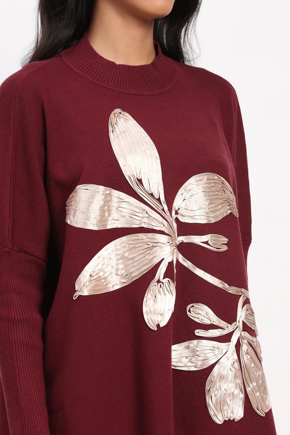 Cherry Floral Loose Fit Pullover-Global Republic