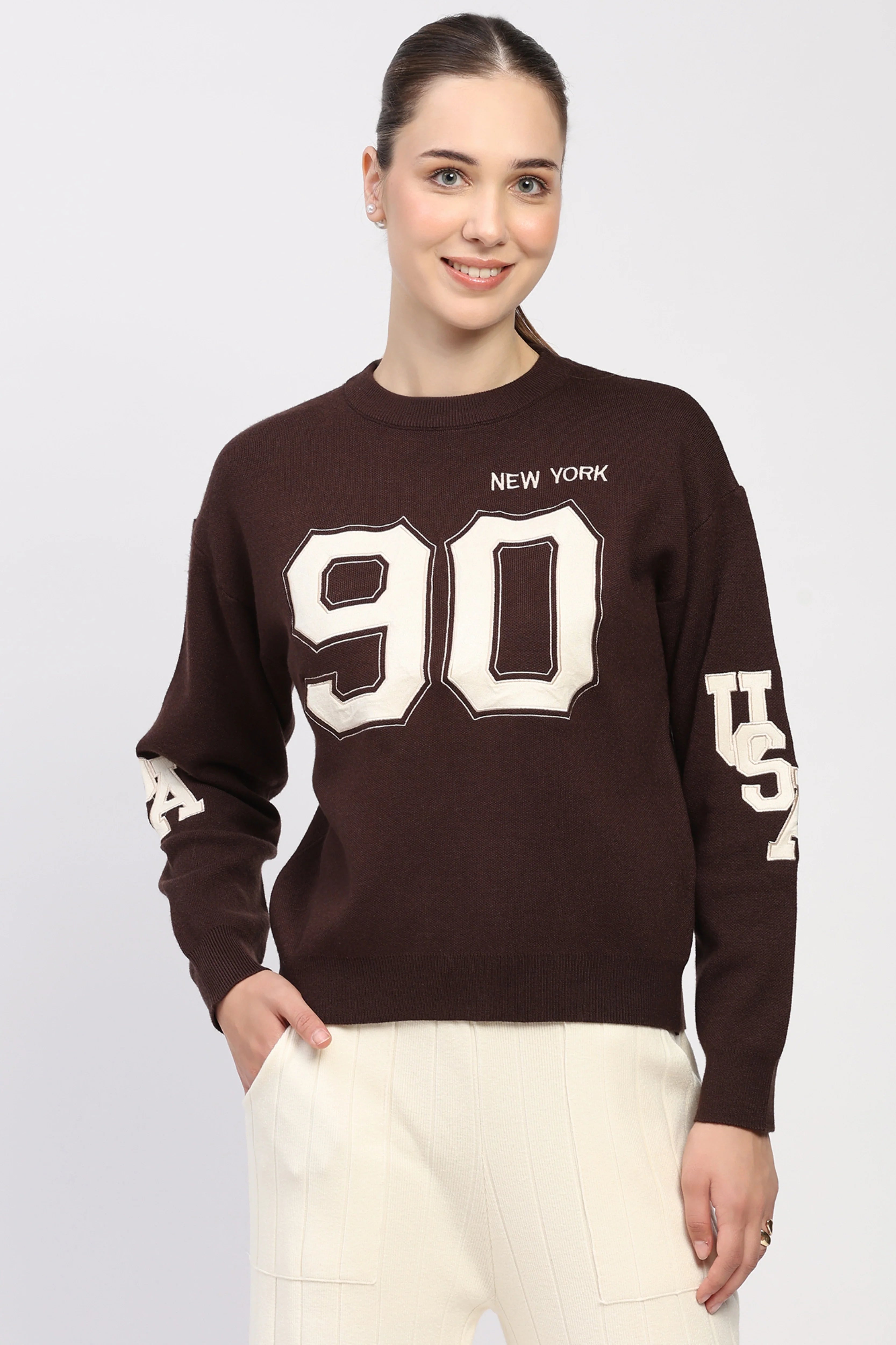 Chocolate Brown New York 90 Pullover