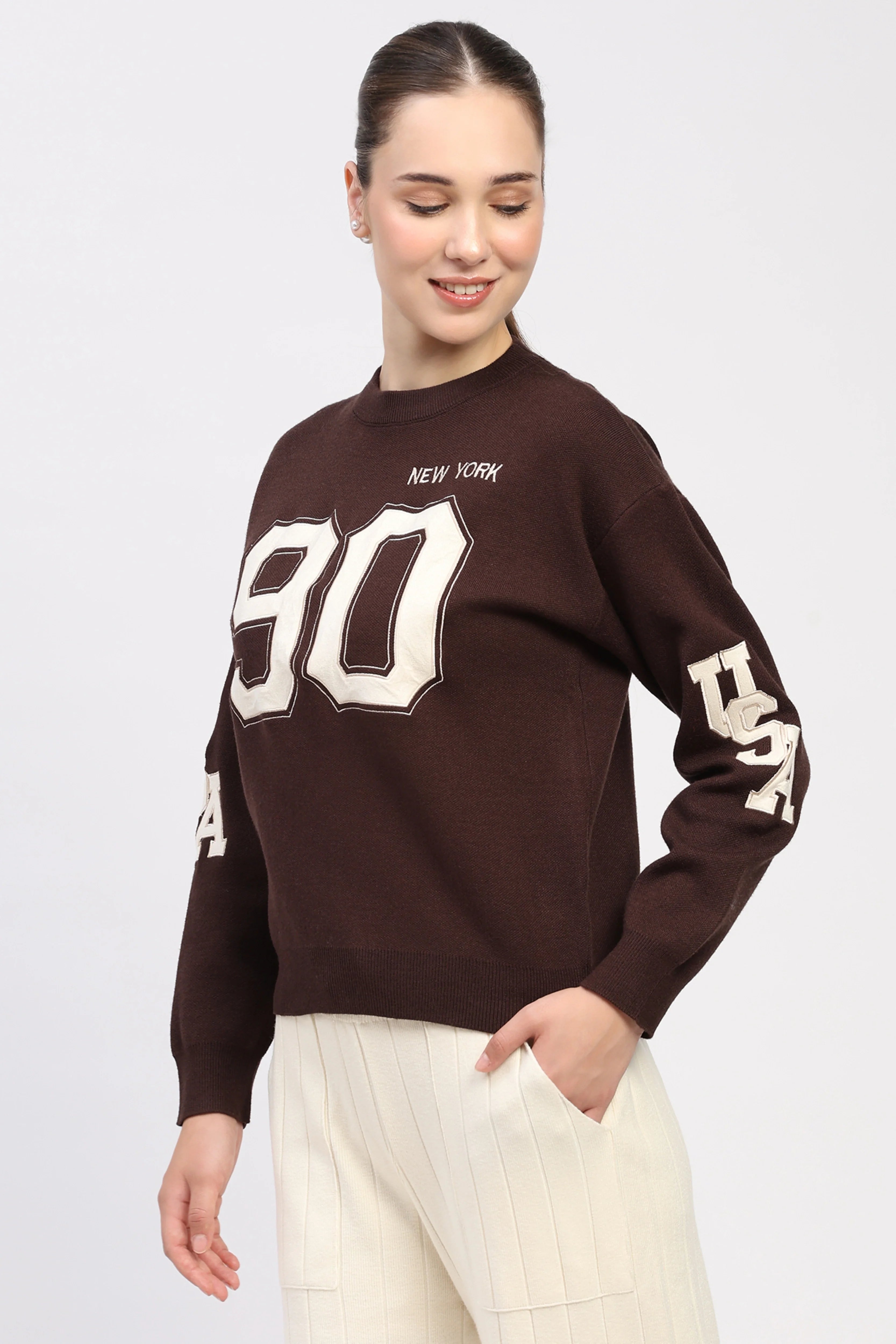 Chocolate Brown New York 90 Pullover