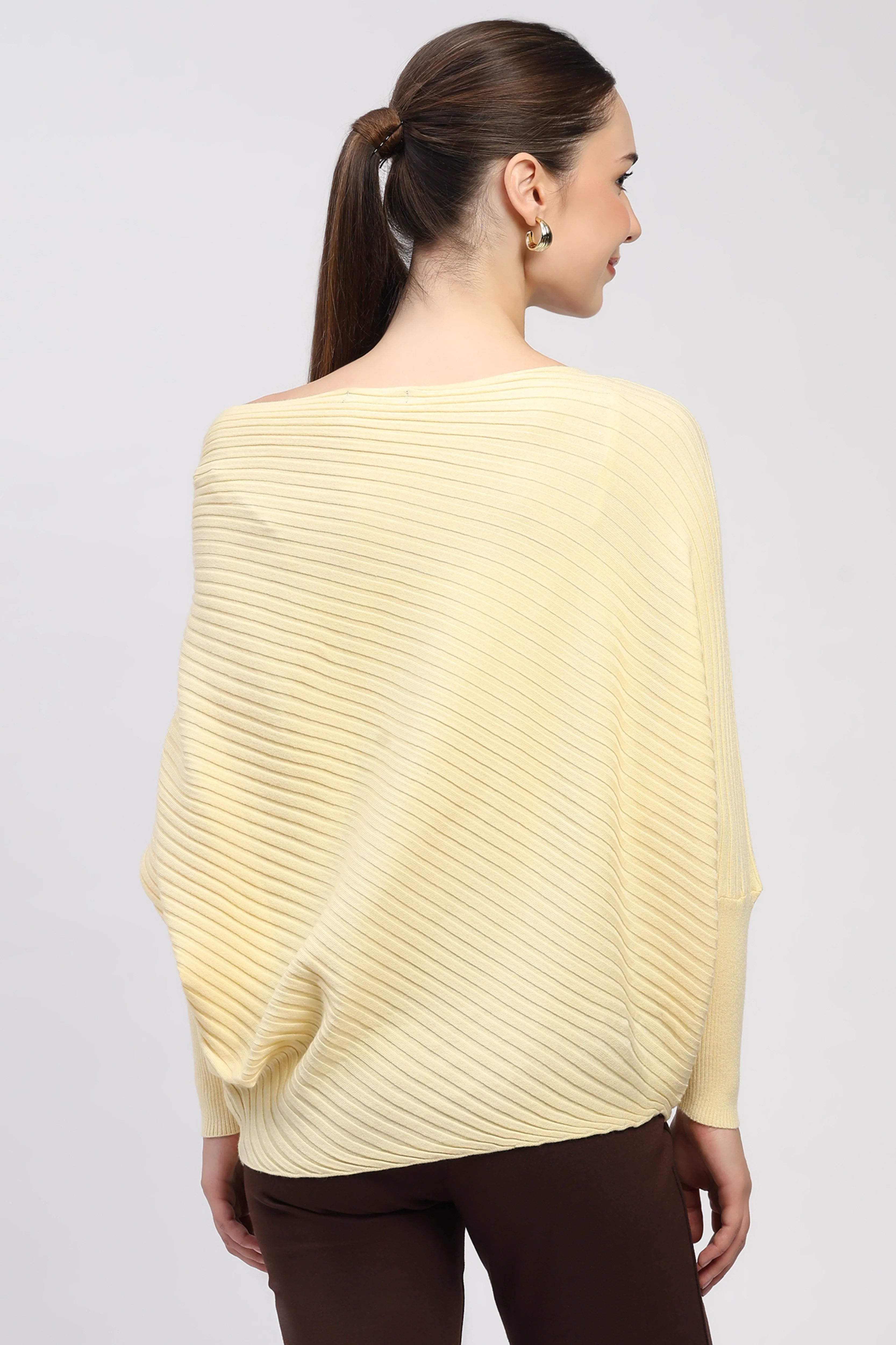 Pastel Lemon Ribbed Pullover