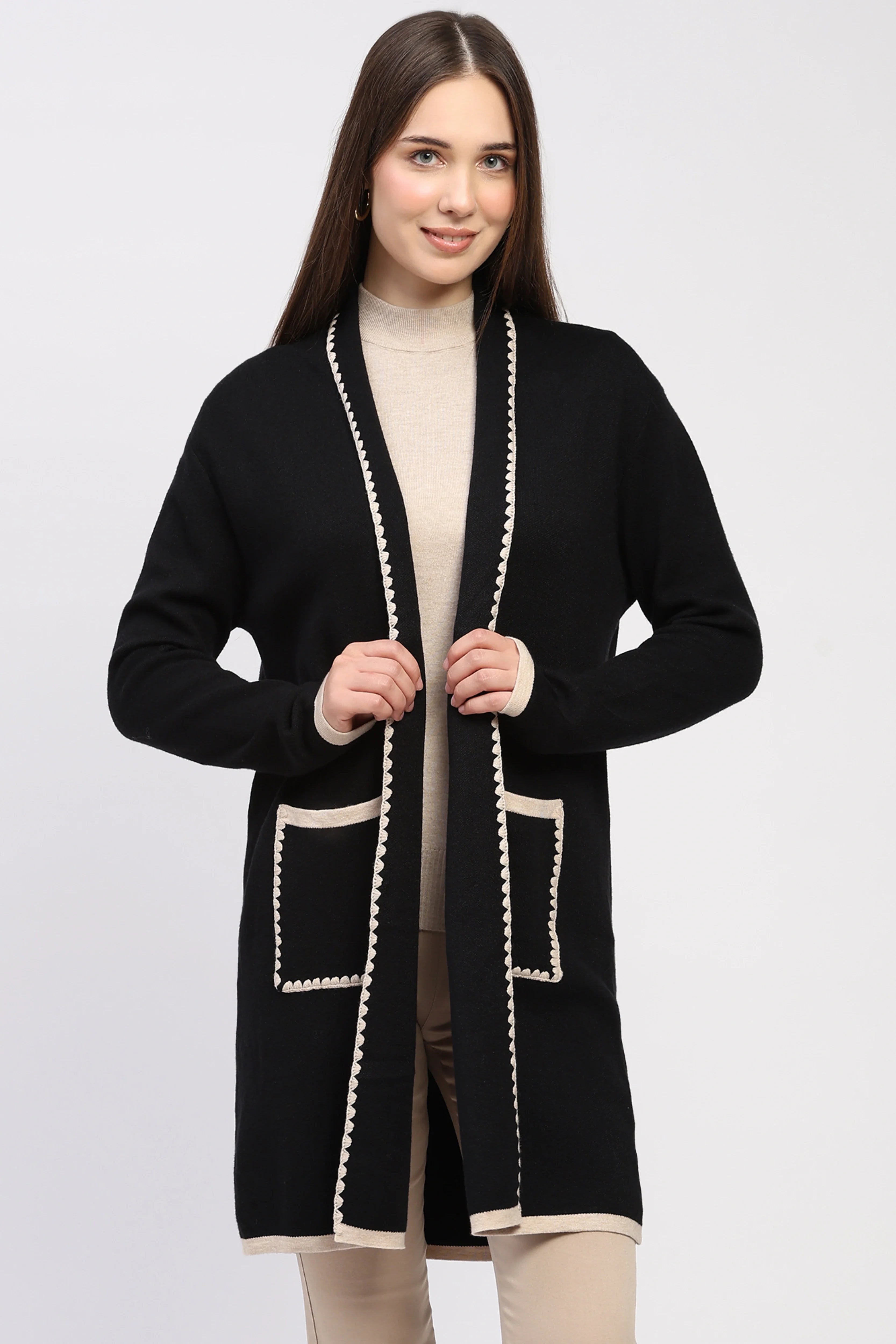 Black Winter Long Shrug