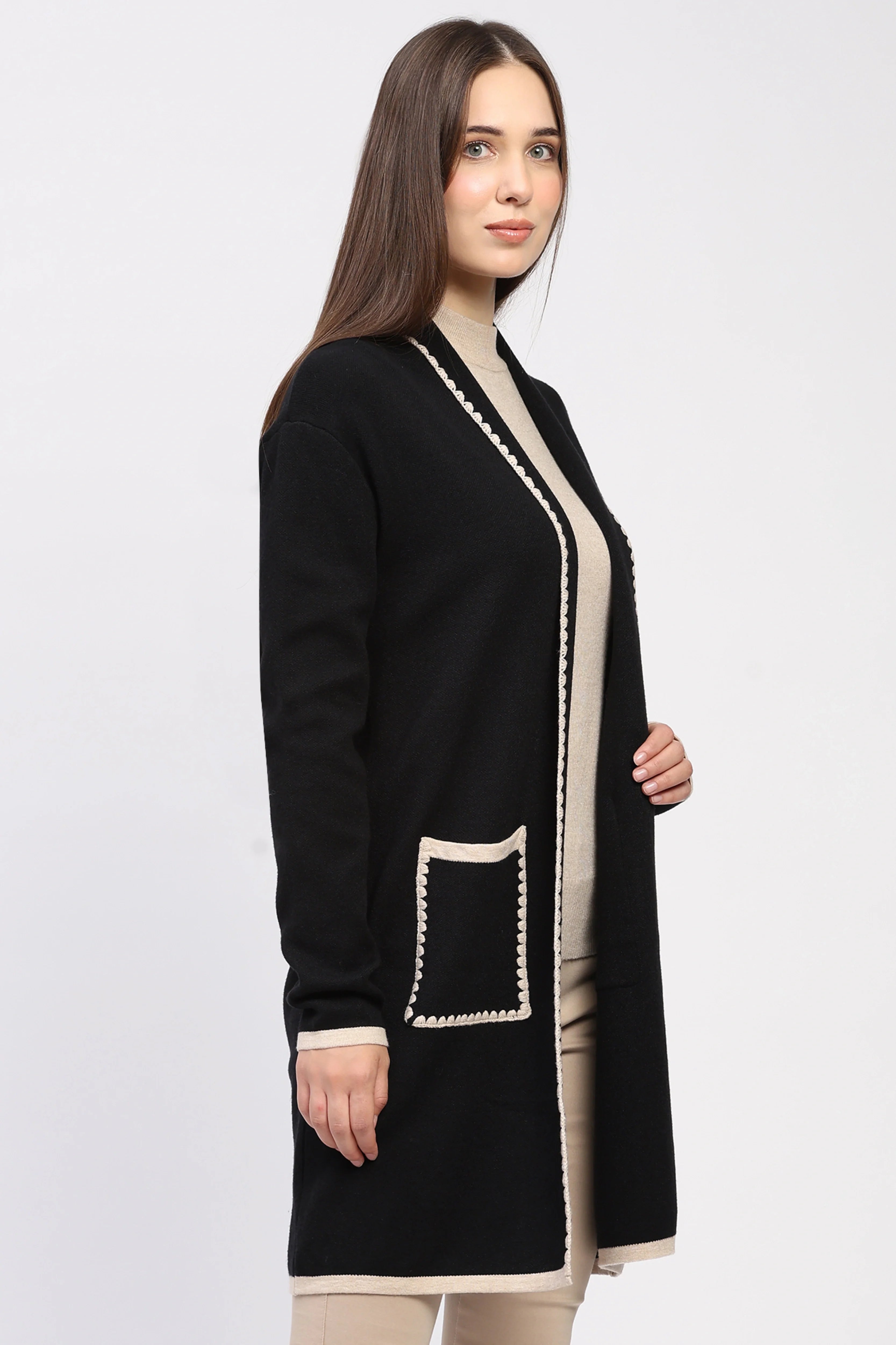 Black Winter Long Shrug
