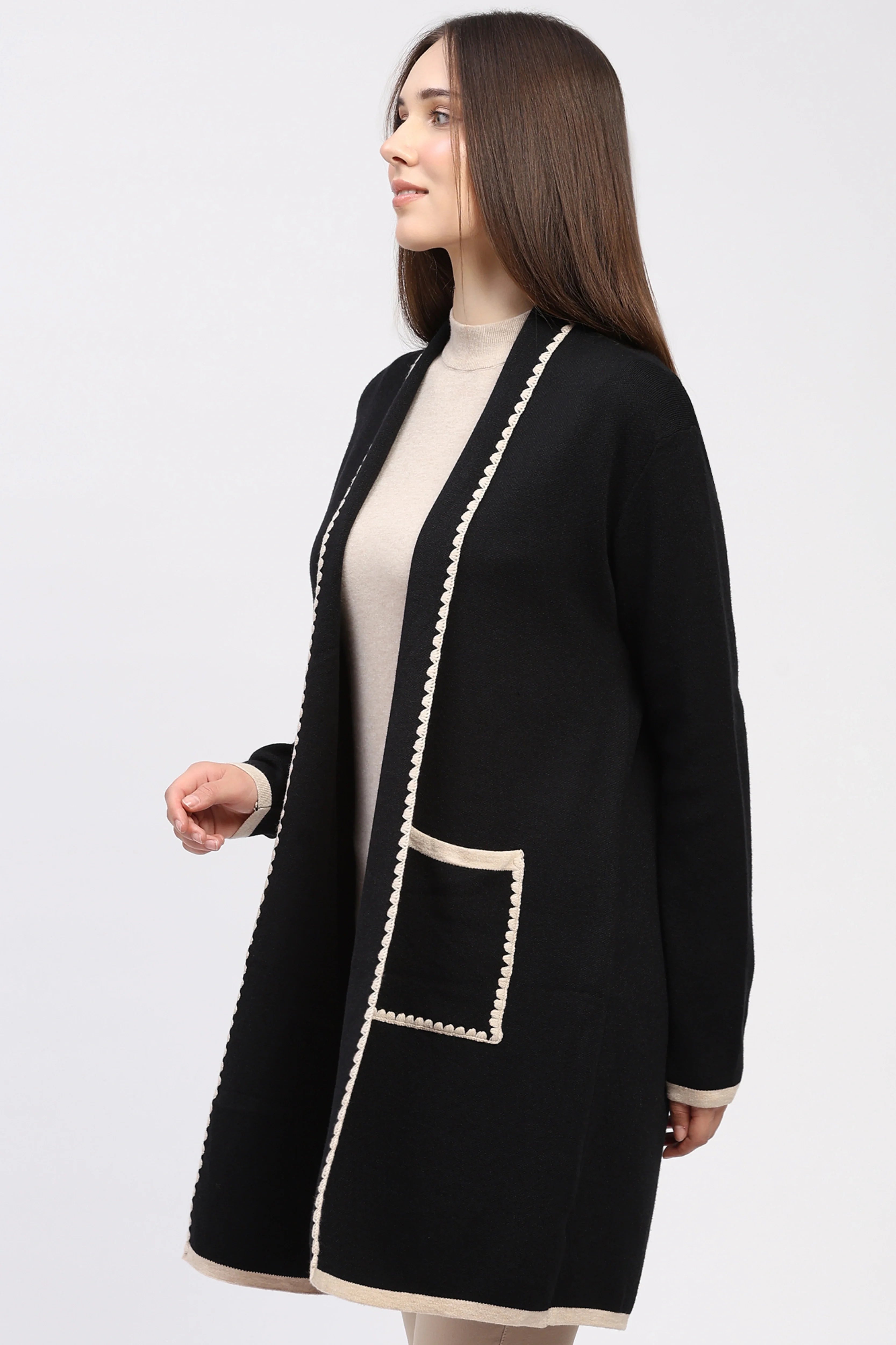 Black Winter Long Shrug