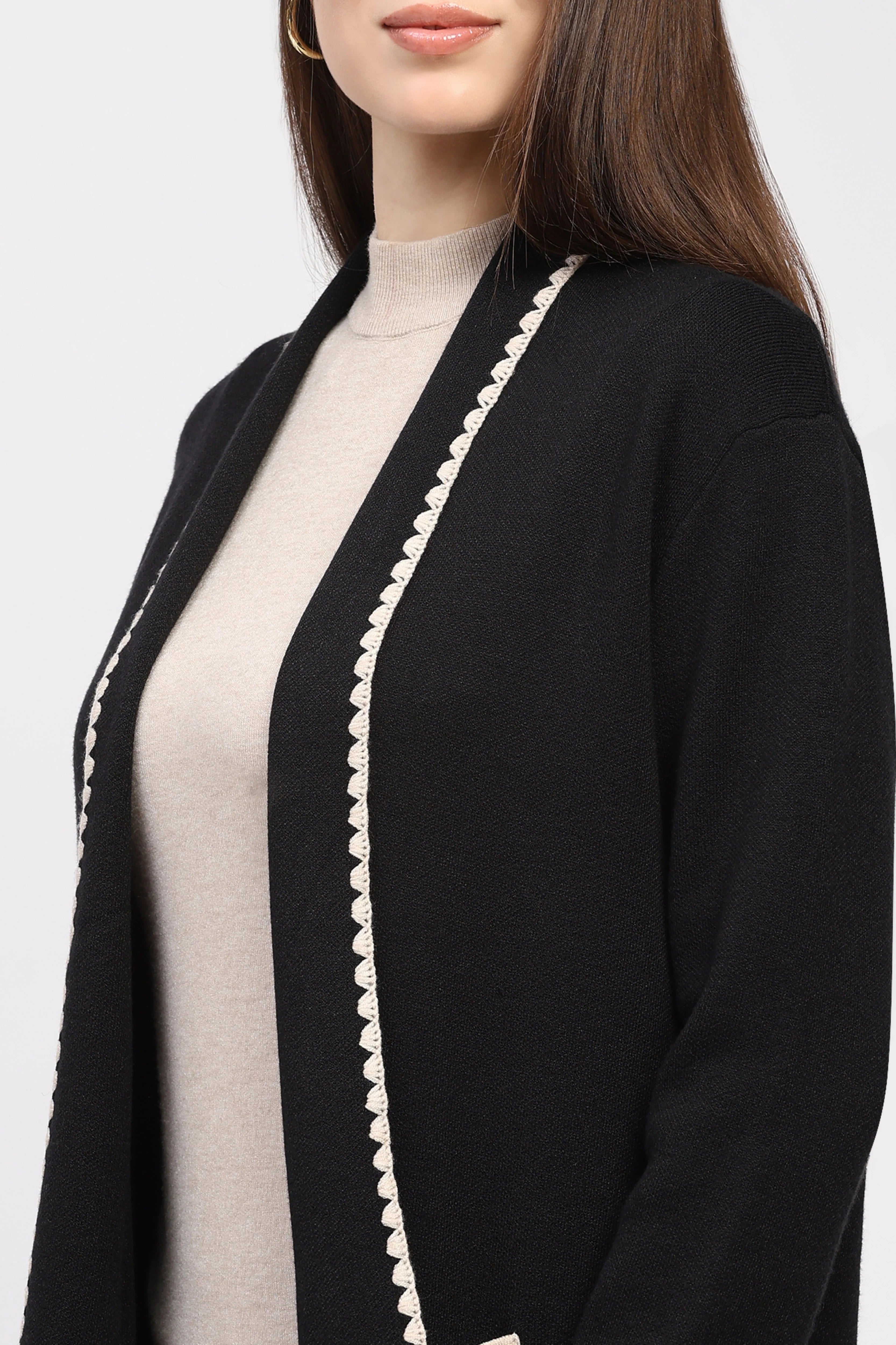 Black Winter Long Shrug