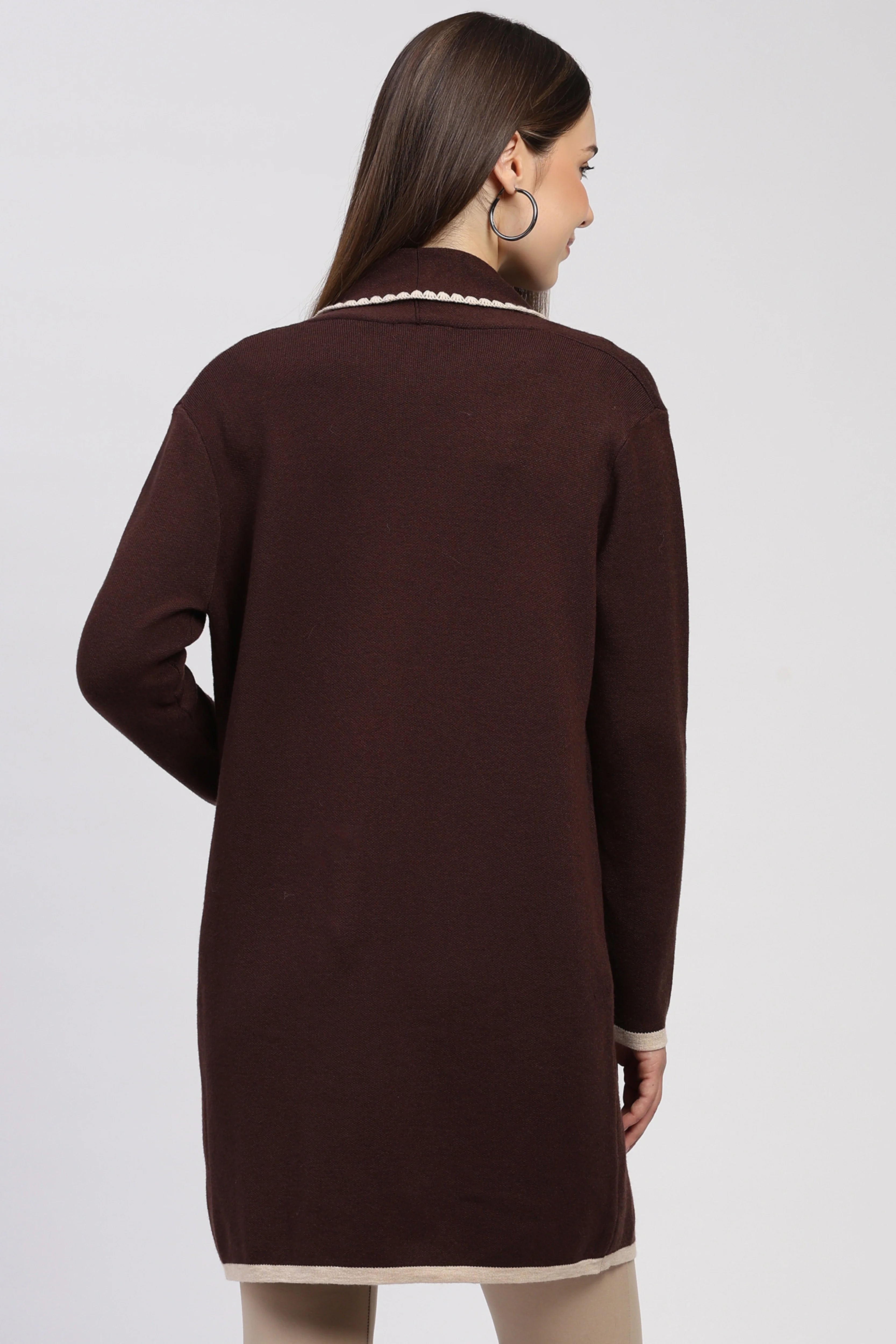 Beige Winter Long Shrug