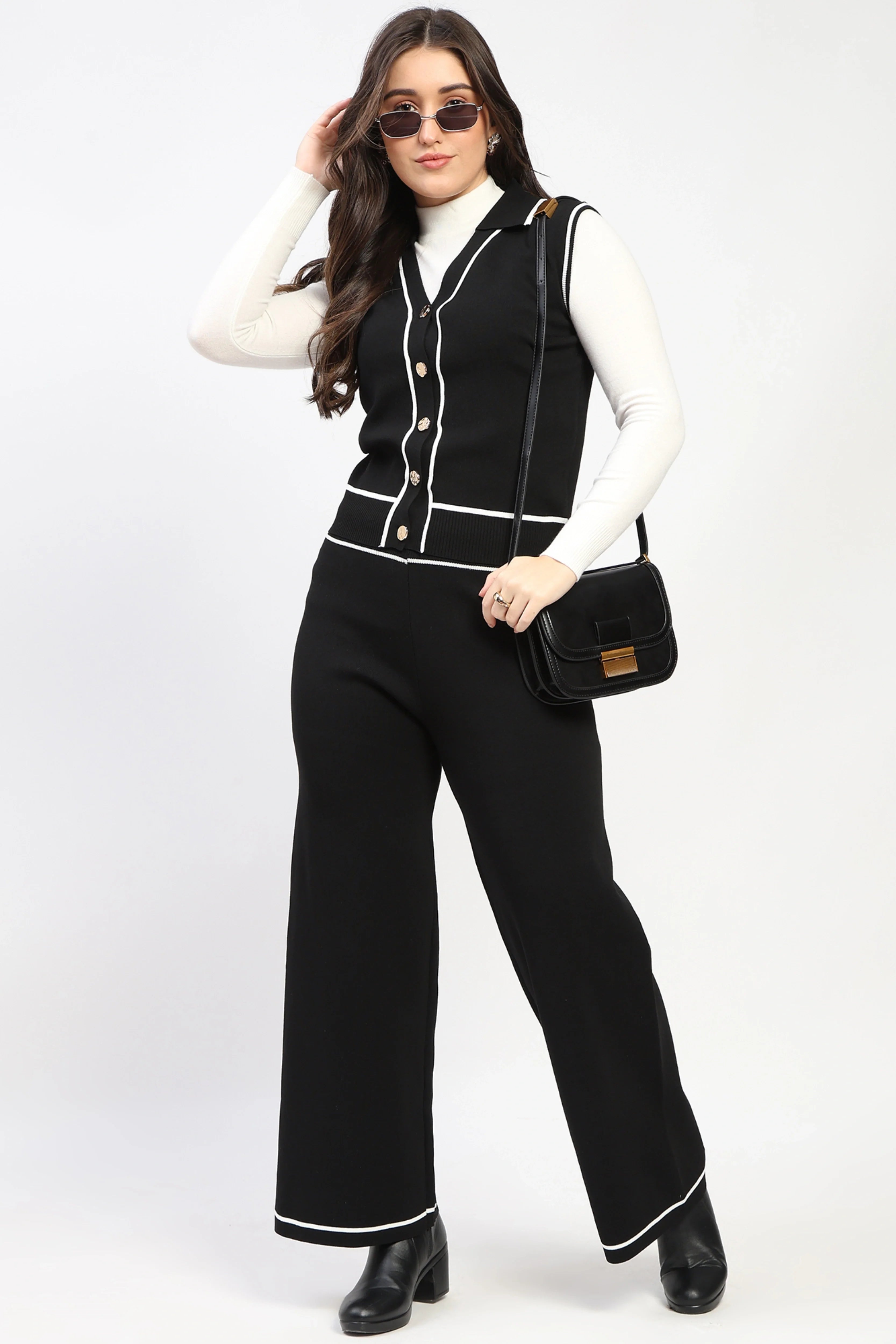 Black Knitted Co-ord Set