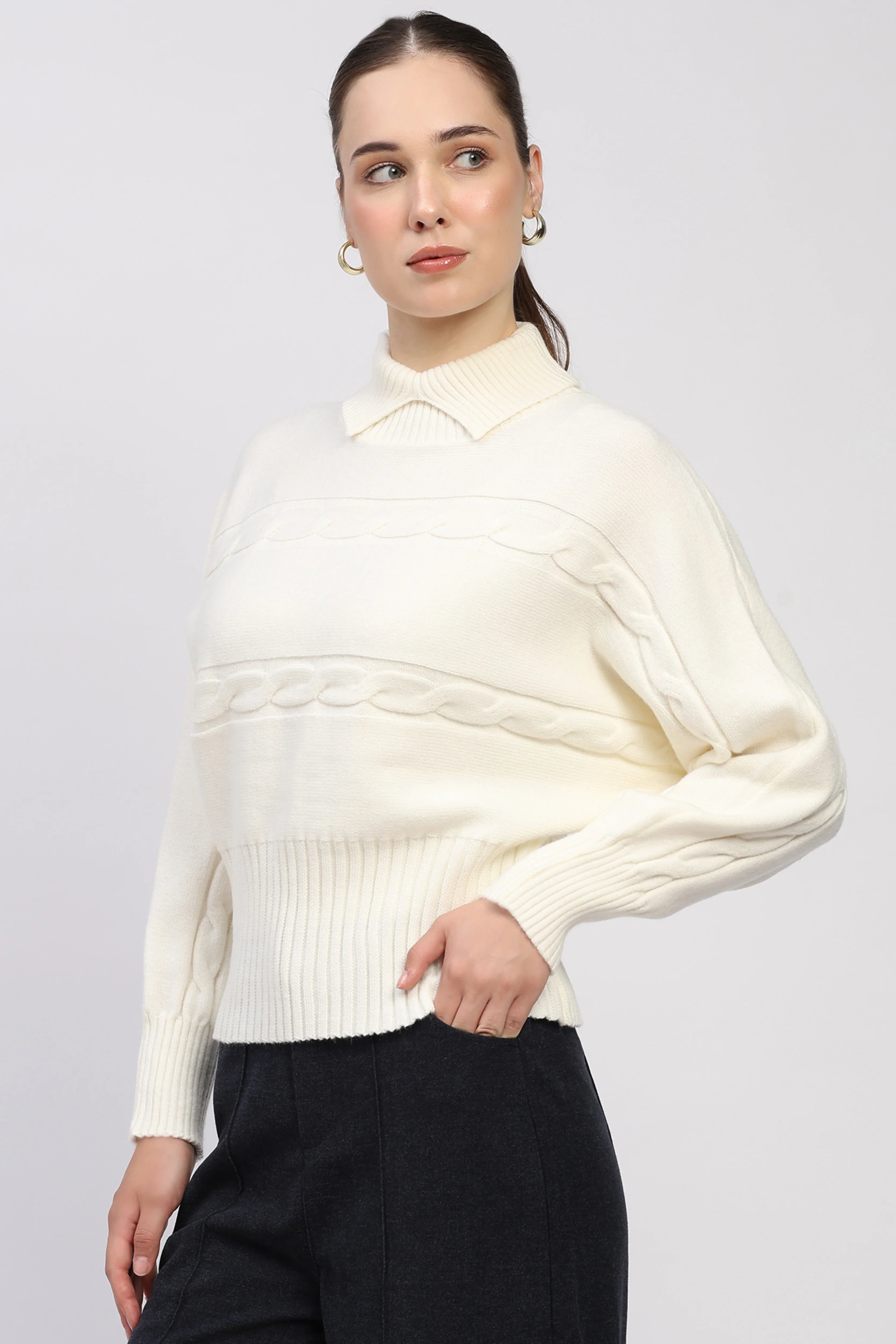Off-White Self-Design High-Neck Pullover