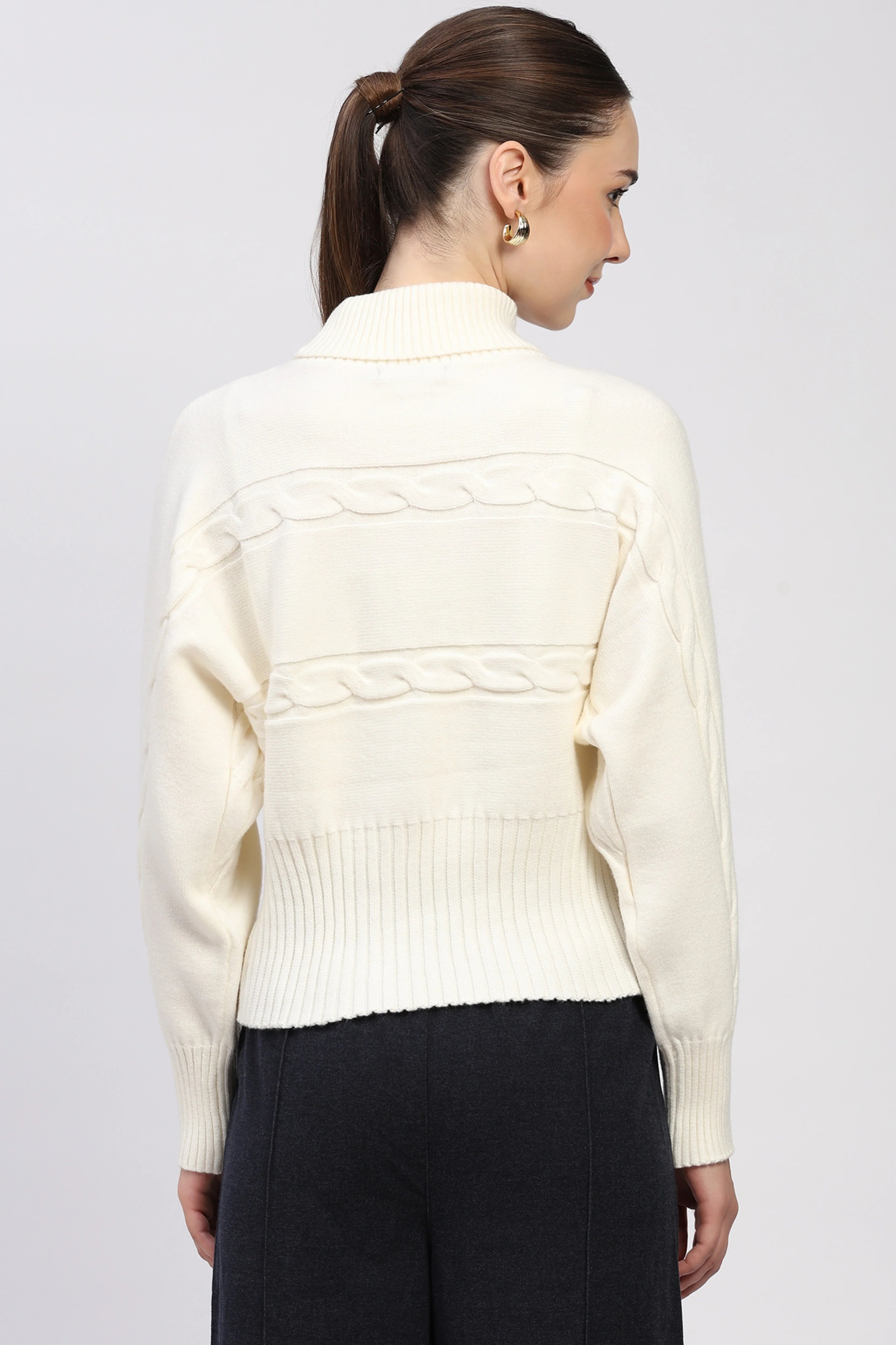 Off-White Self-Design High-Neck Pullover