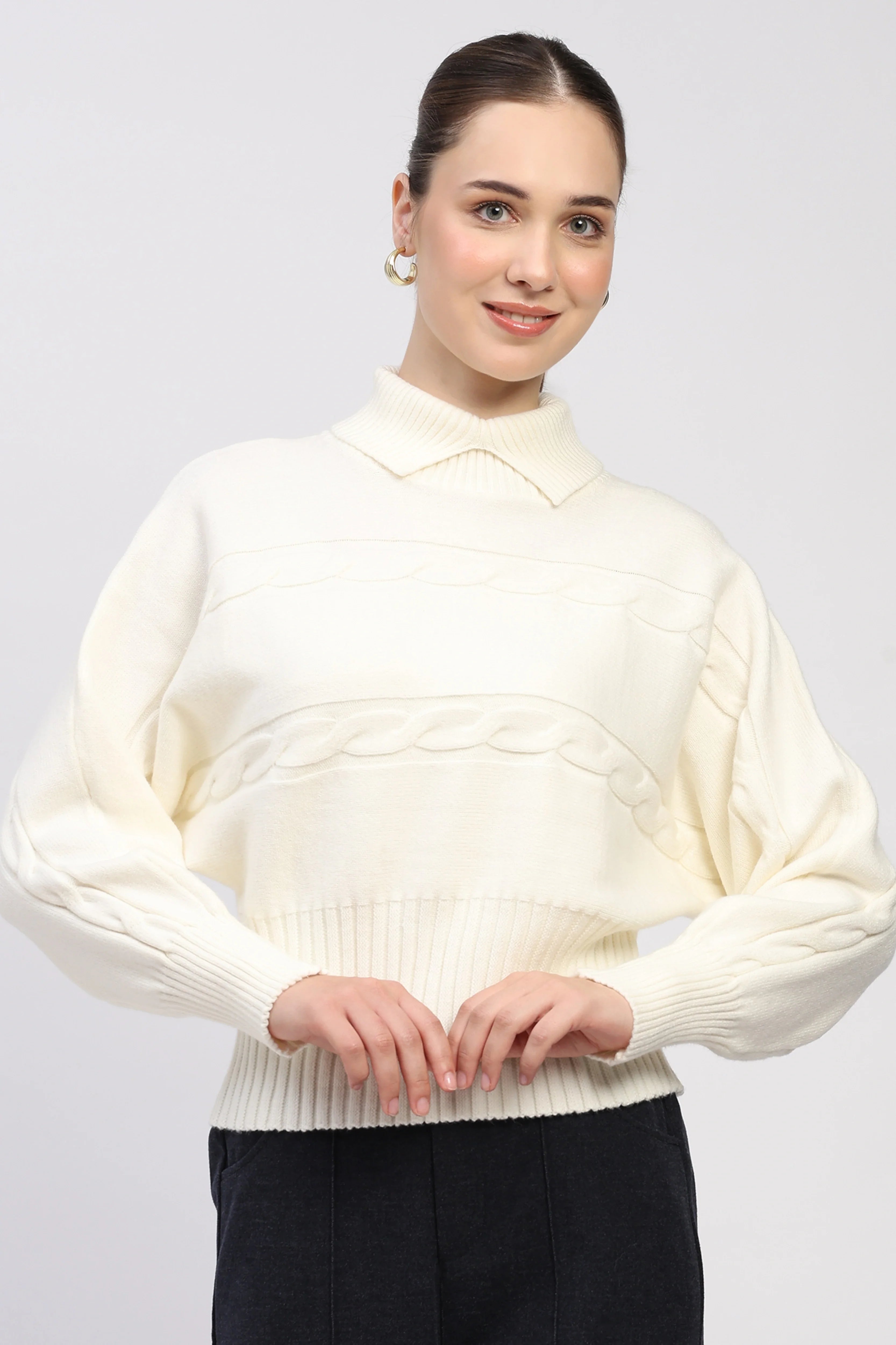 Off-White Self-Design High-Neck Pullover