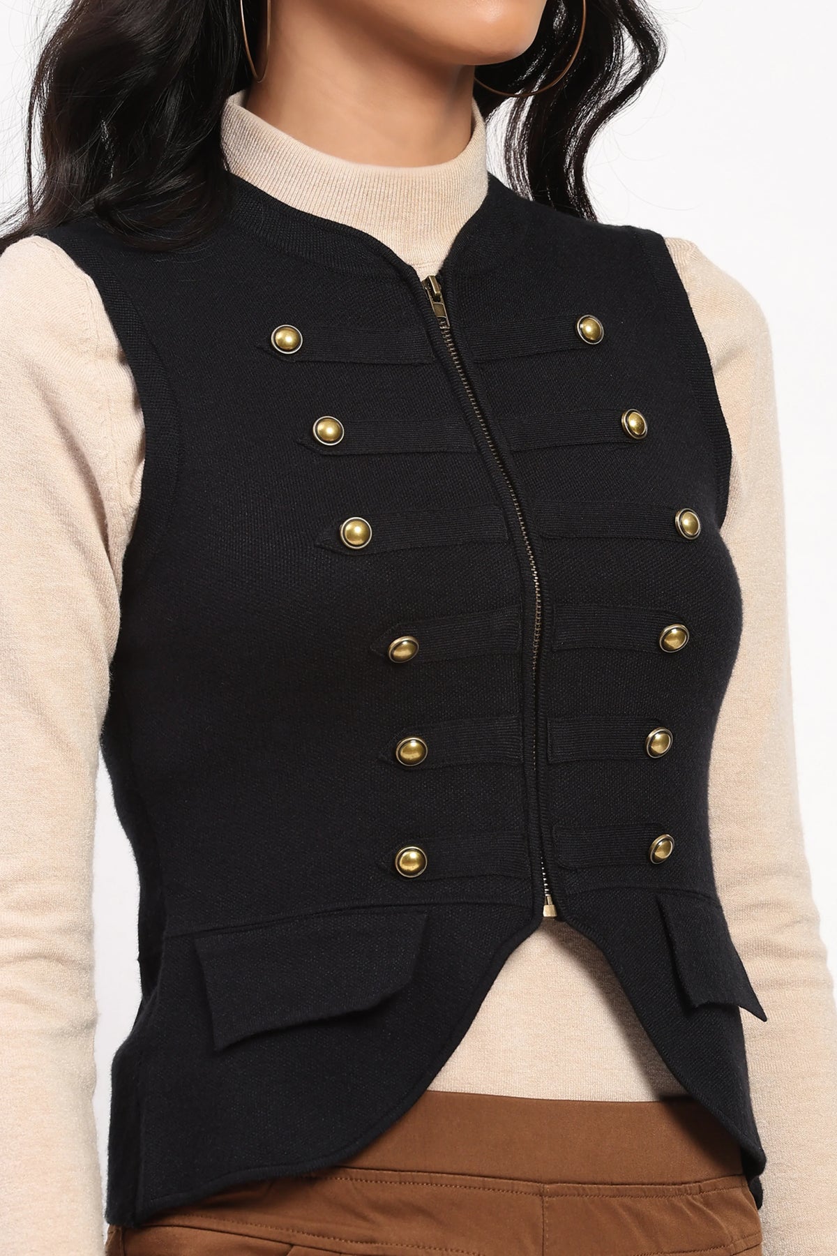 Black British Waist Coat-Global Republic