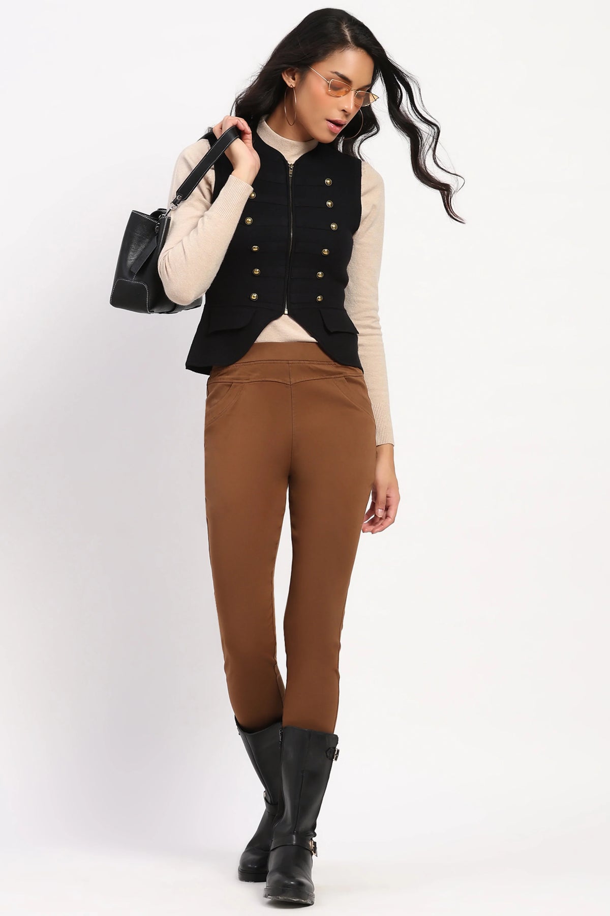 Black British Waist Coat-Global Republic