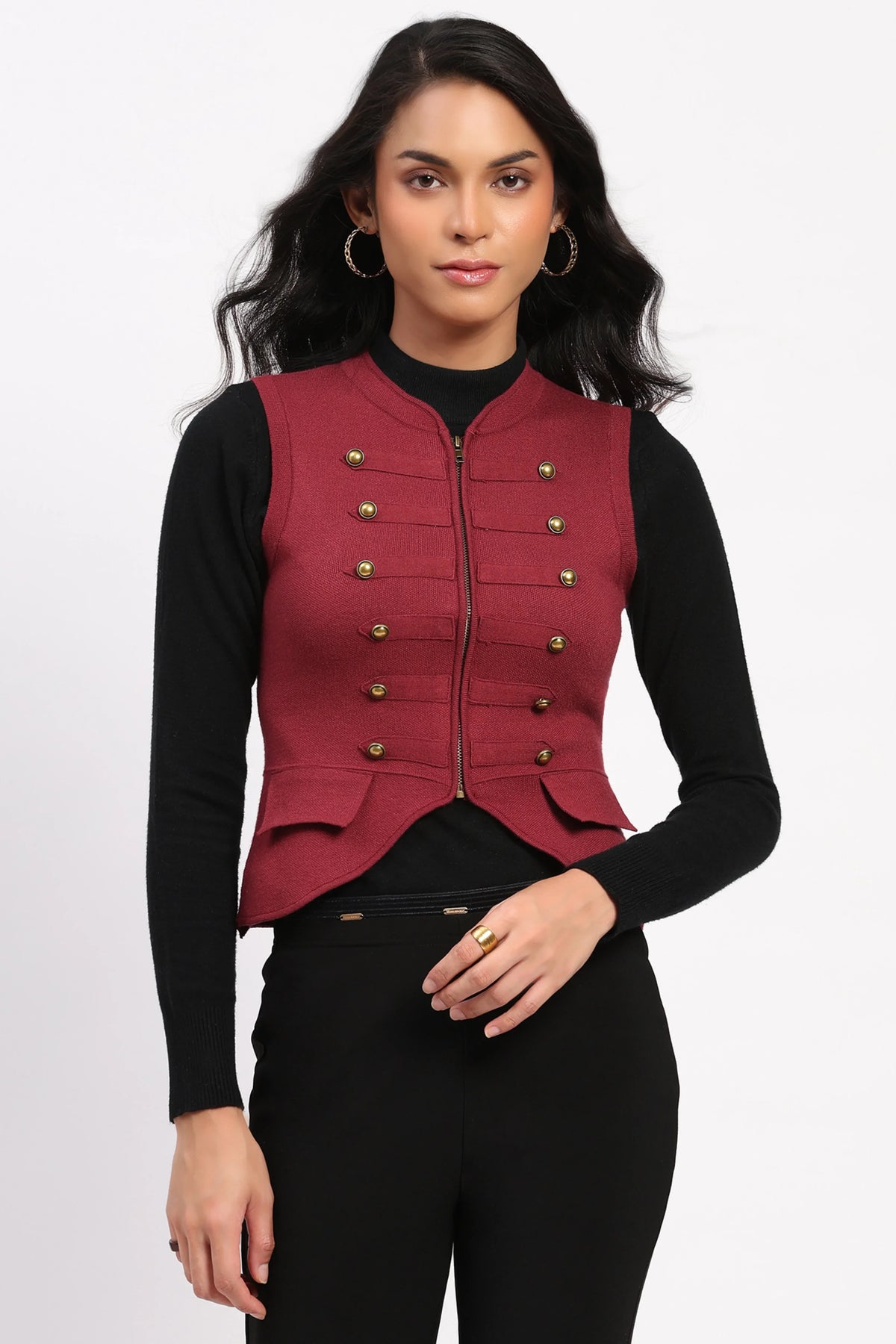 Black British Waist Coat-Global Republic