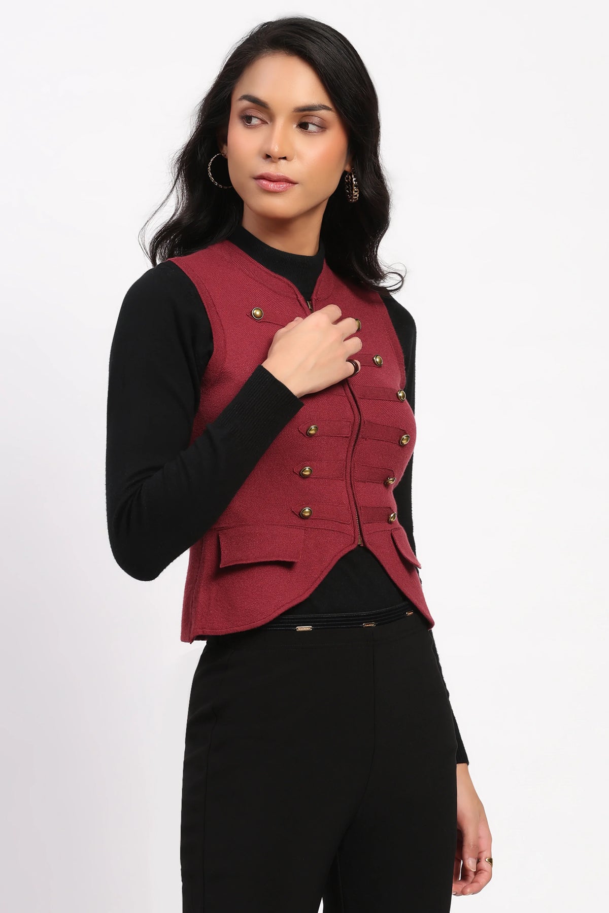 Black British Waist Coat-Global Republic
