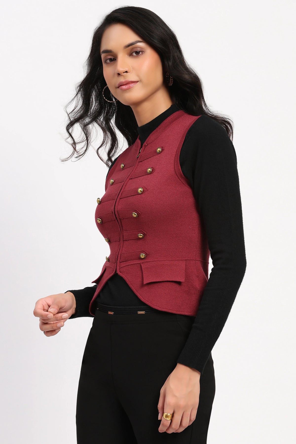 Black British Waist Coat-Global Republic