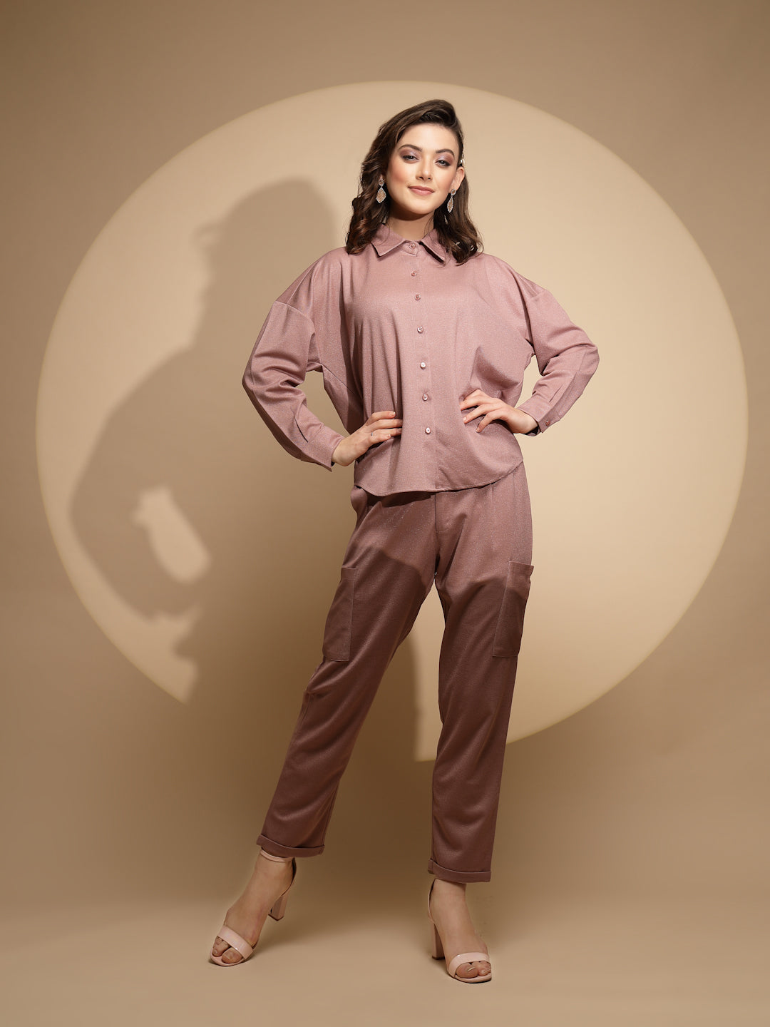 Pink  Loose fit Night Set - Global Republic