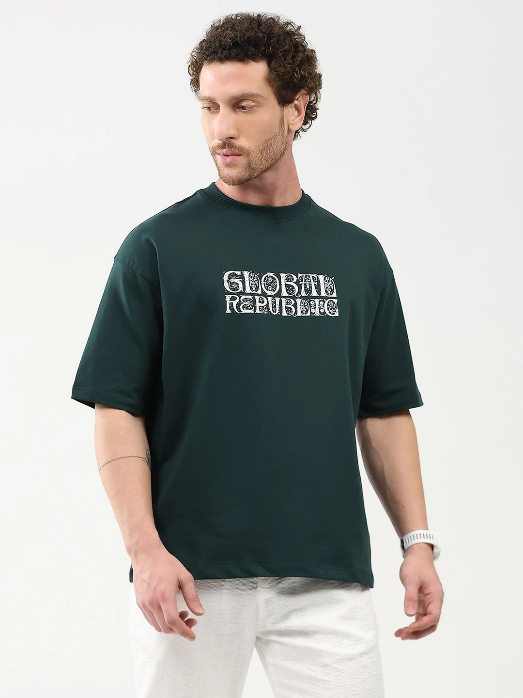 Oversized Stag Graphic T-Shirt