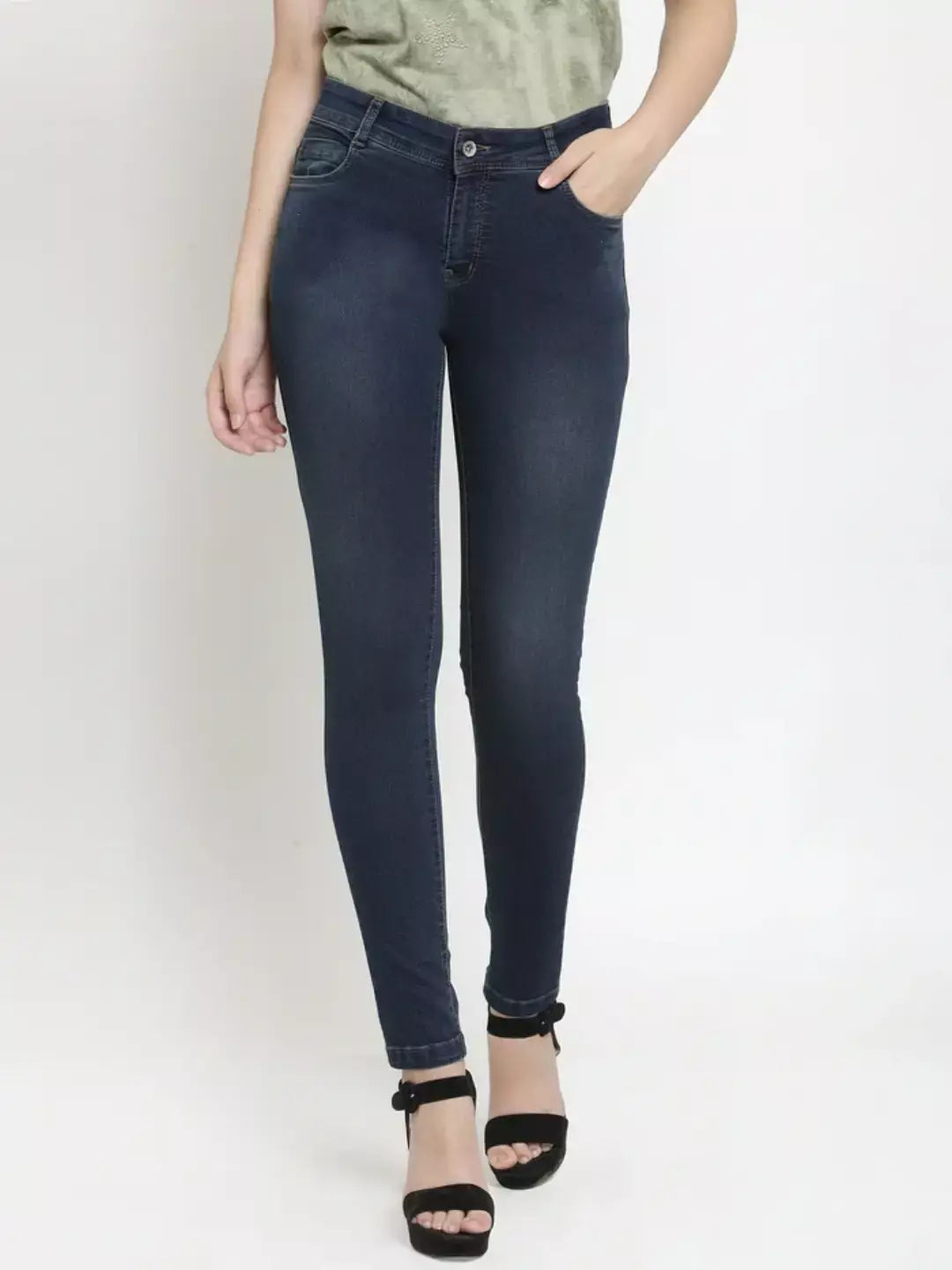 Women Tint Blue Skinny Denim Jeans