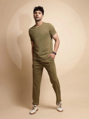 Green Solid Half Sleeve Polyester Night Sets