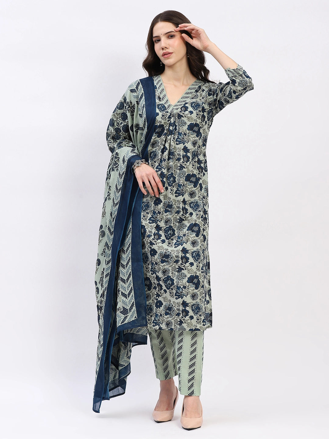 Floral Cotton Suit Set - Global Republic