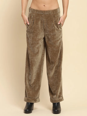 Olive Poly Blend Solid Loose Lower