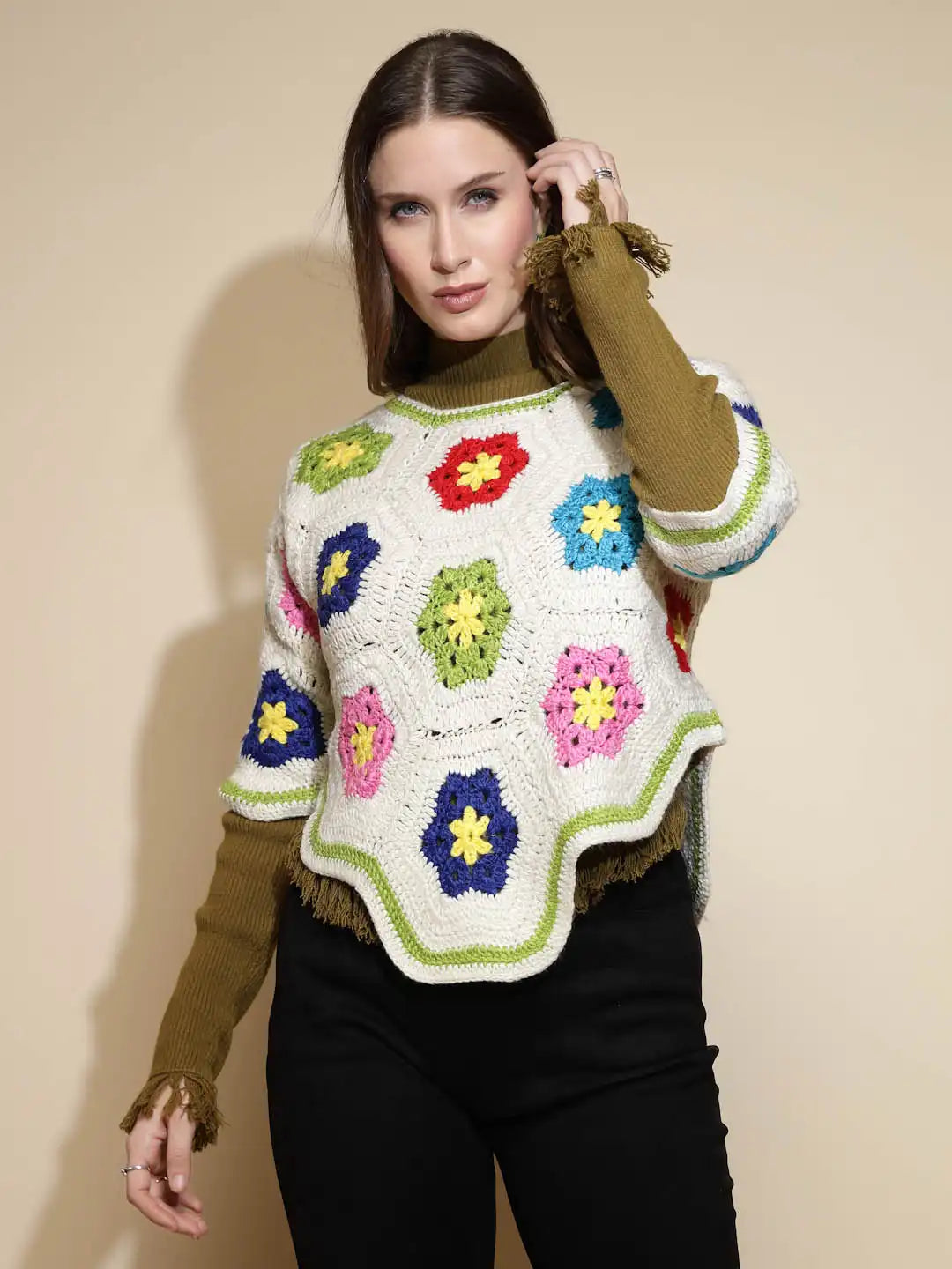 Natural Beige Pullover for Women