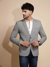Black Solid Full Sleeve Collared Neck Tweed Coat