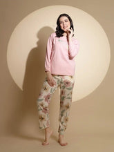 Pink Hosiery Printed Top & Pyjama Night Suit Set
