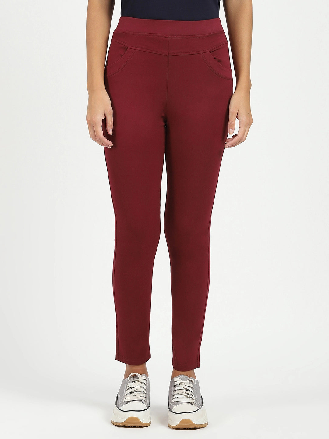 Maroon Ultra Stretchable Jegging - Global Republic