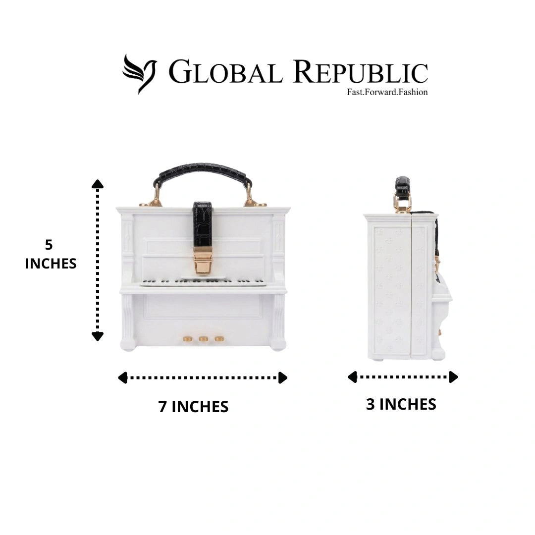 Luxury Piano Shape Statement Handbag