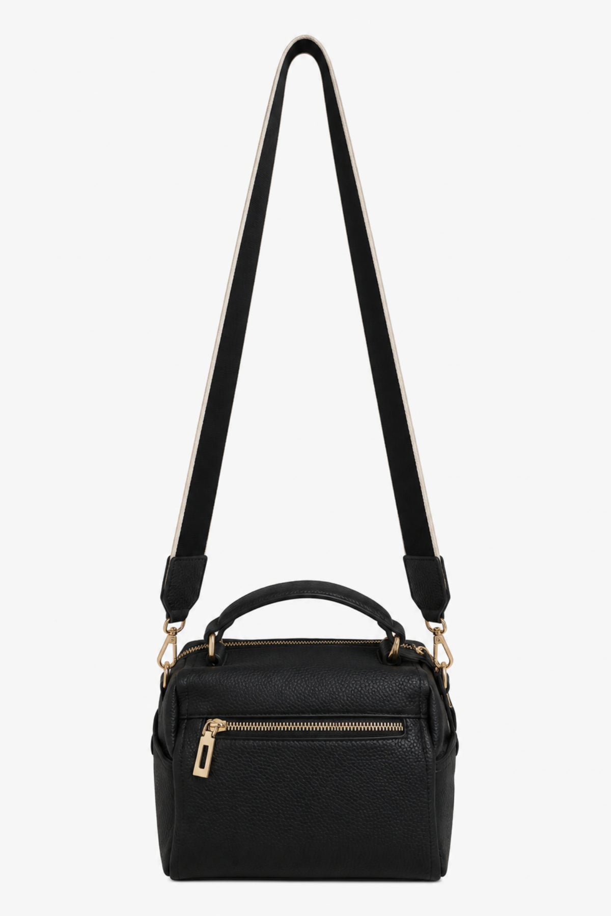 Black Solid Bucket Bag-Global Republic
