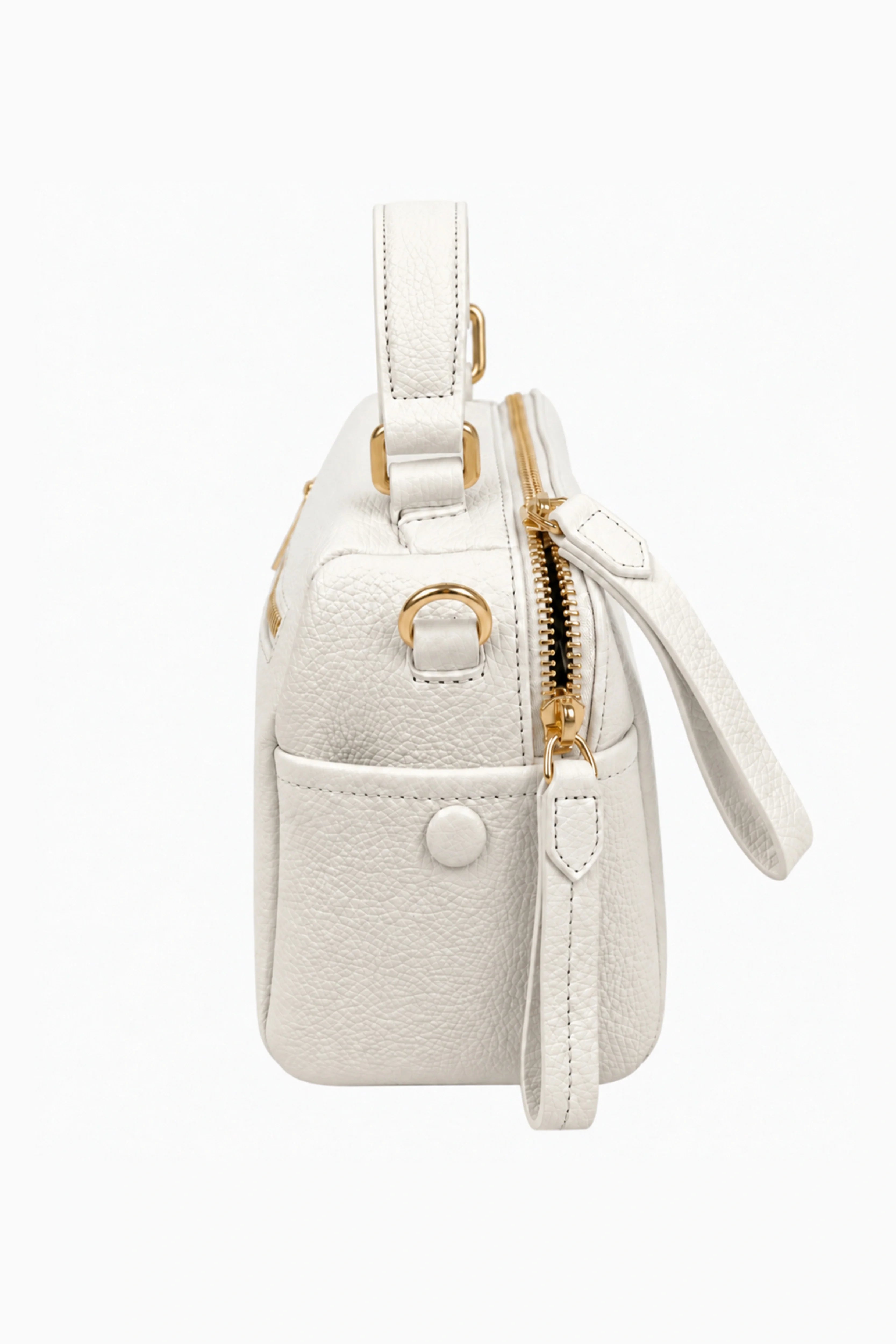 White Solid Bucket Bag-Global Republic