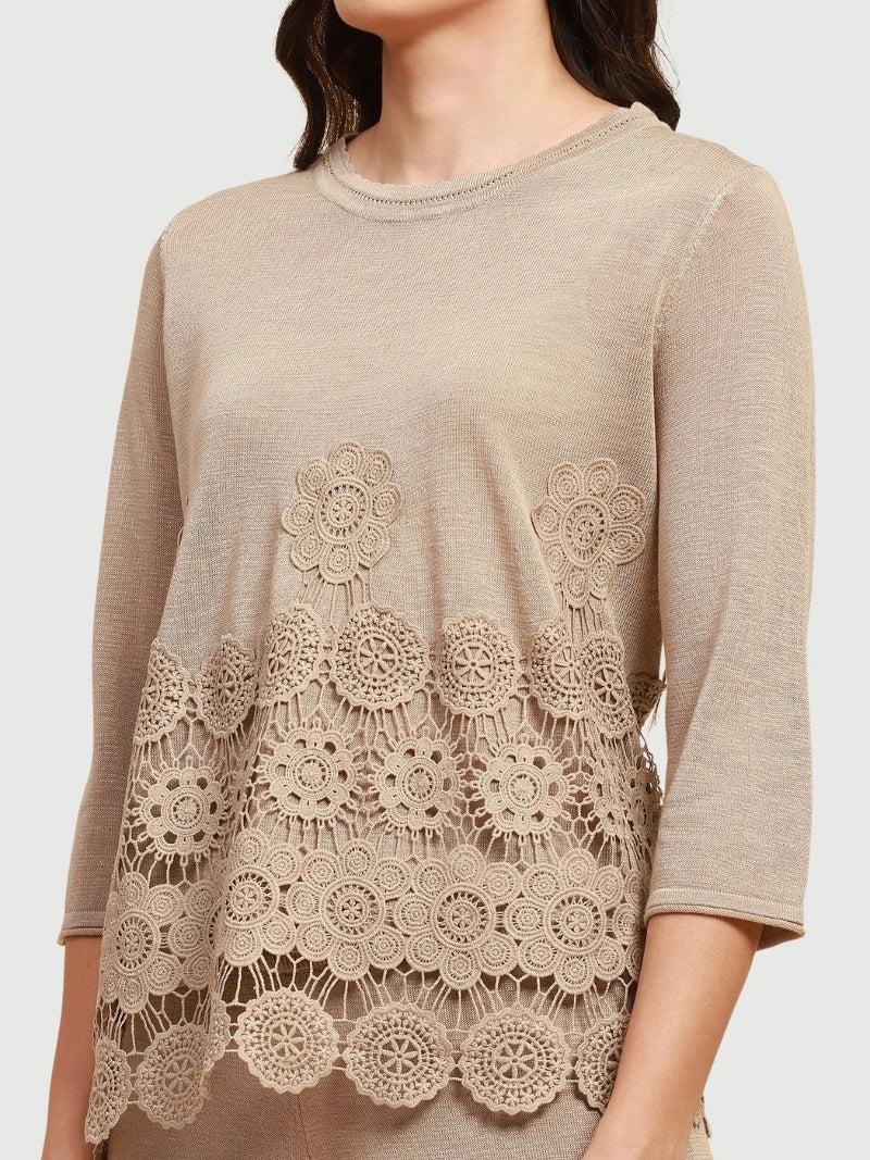 Beige Viscose Relaxed Fit Co-ord Sets