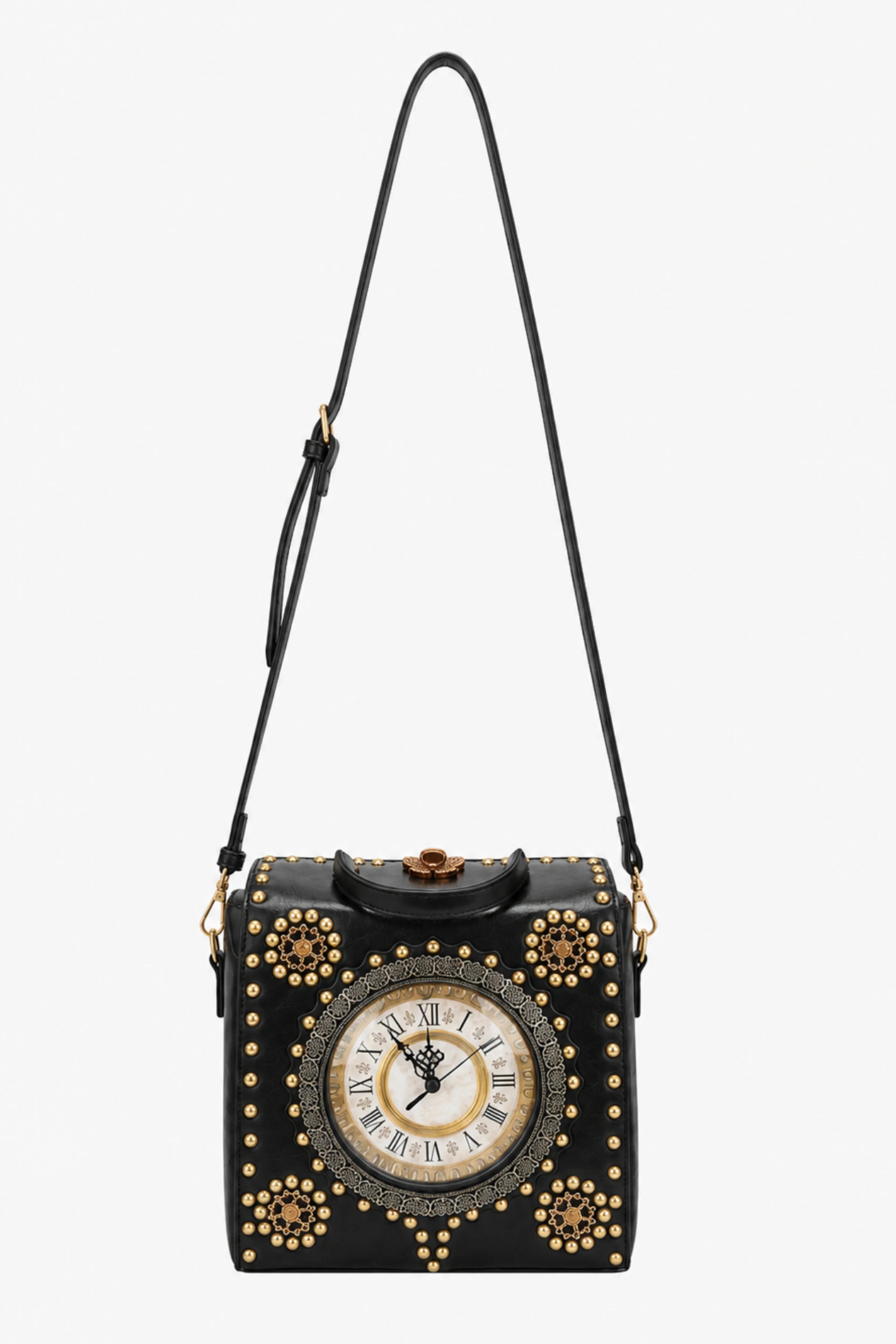 Vintage Clock Embellished Handbag-Global Republic