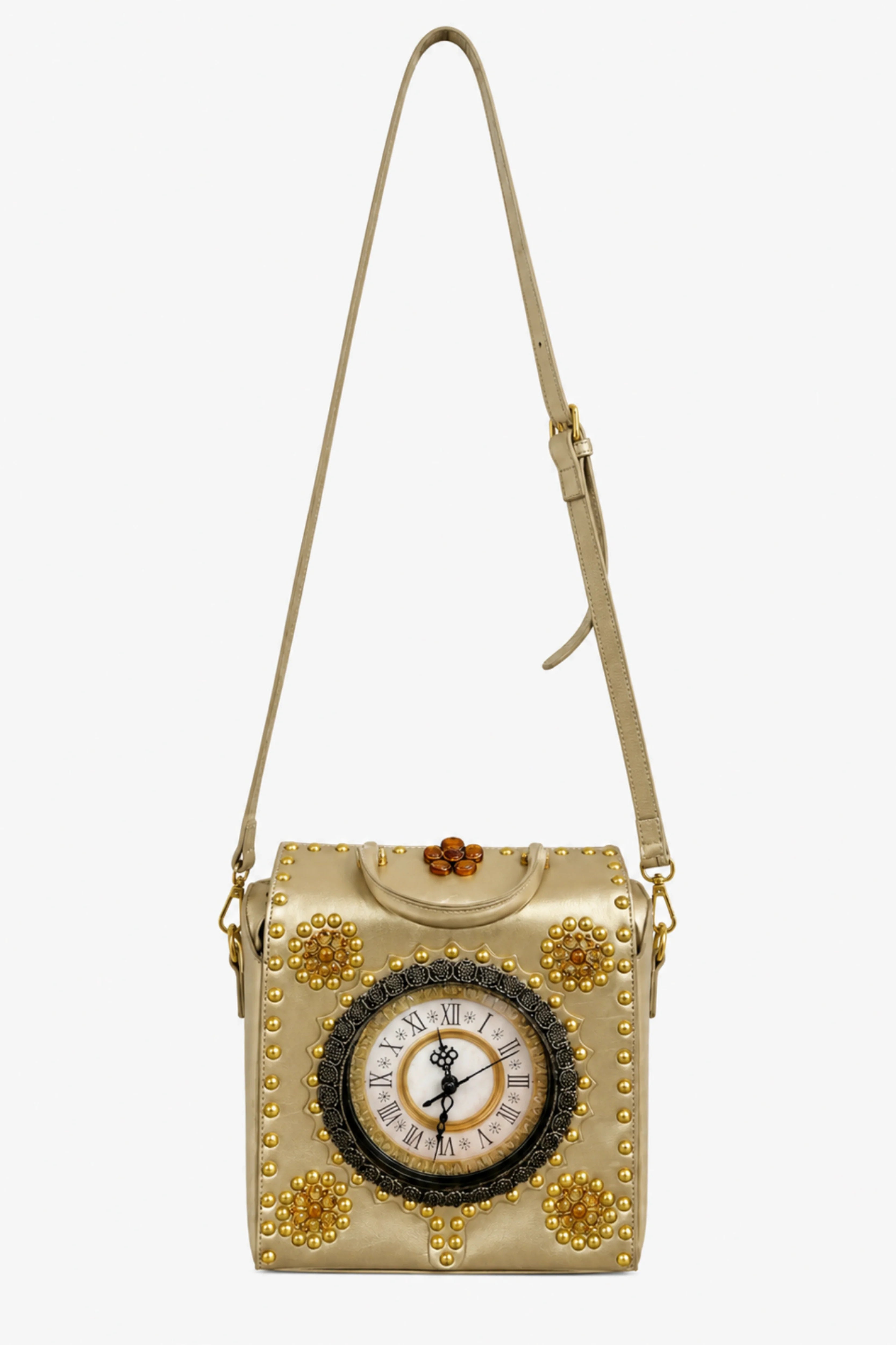 Gold Vintage Clock Handbag-Global Republic