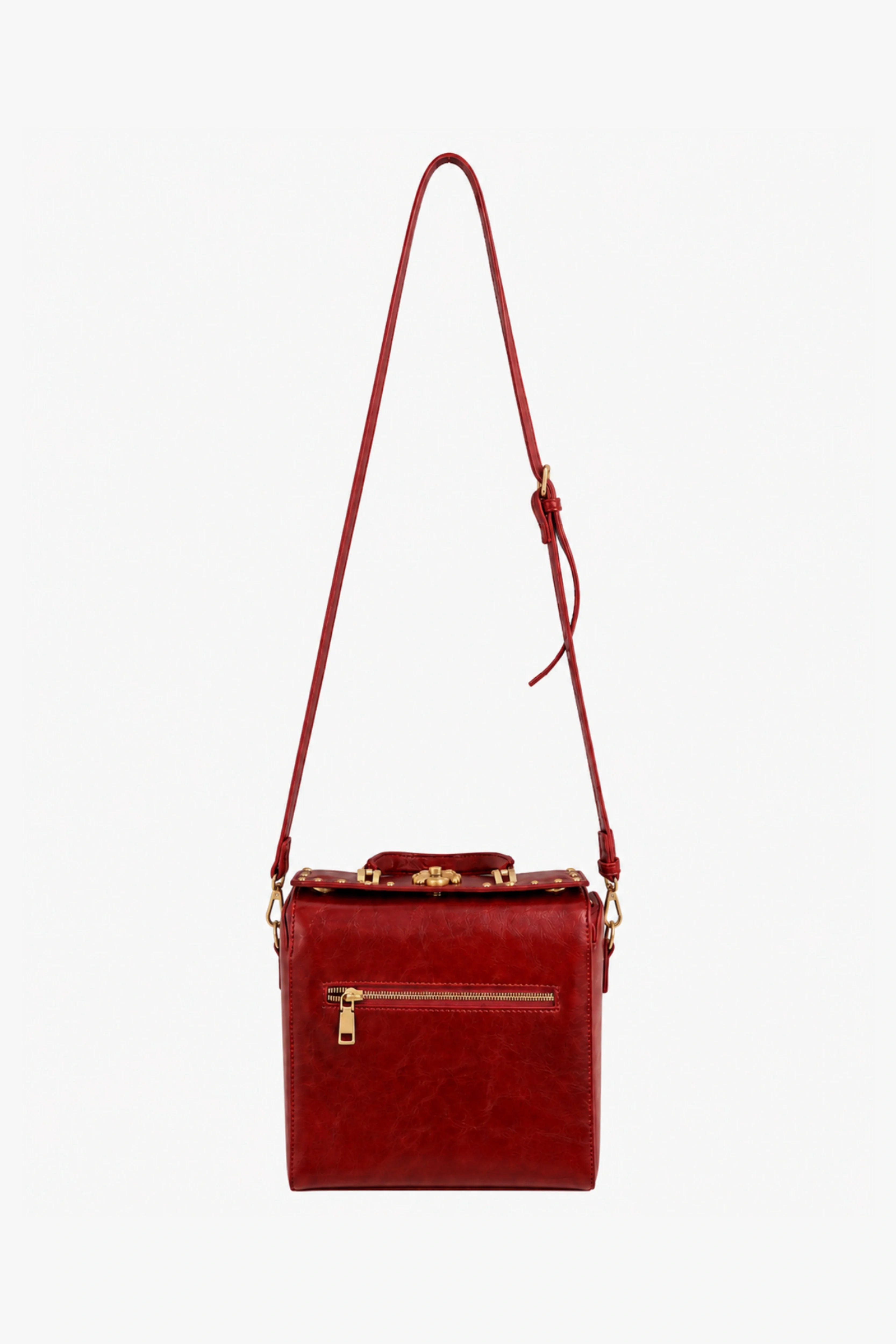 Red Vintage Clock Handbag-Global Republic